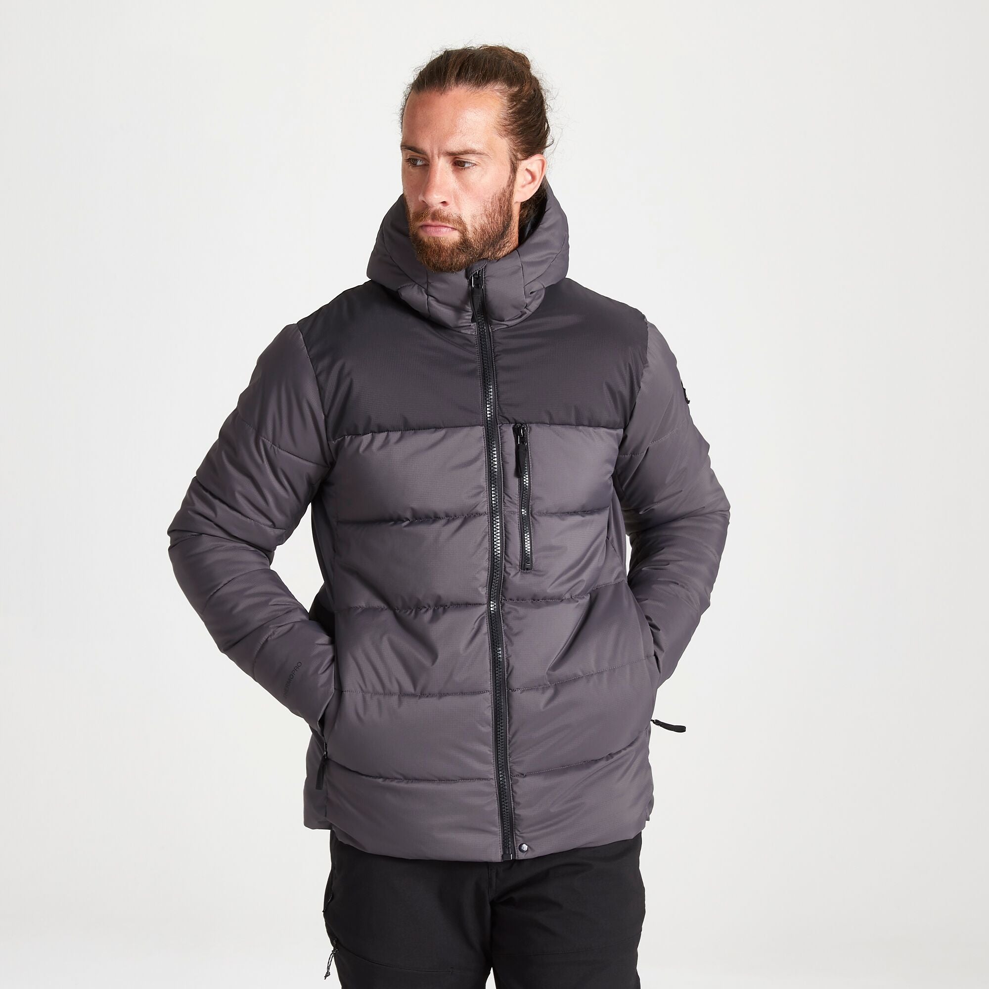 Men's Findhorn Insulated Hooded Jacket - Coast Grey/Black