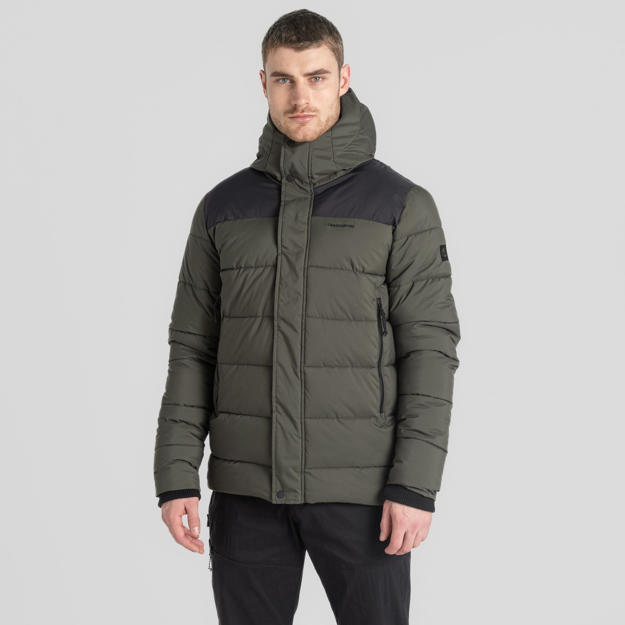 Men's Sutherland Insulated Hooded Jacket - Woodland Green/Black