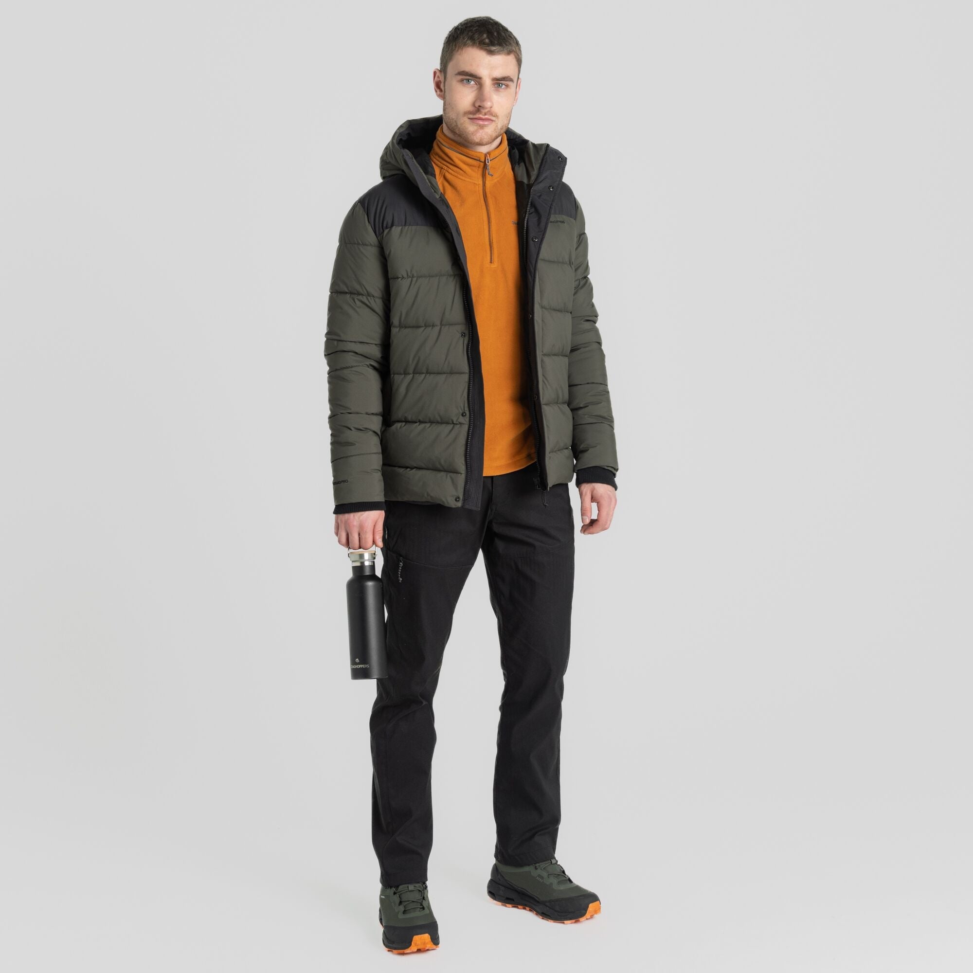 Men's Sutherland Insulated Hooded Jacket - Woodland Green/Black