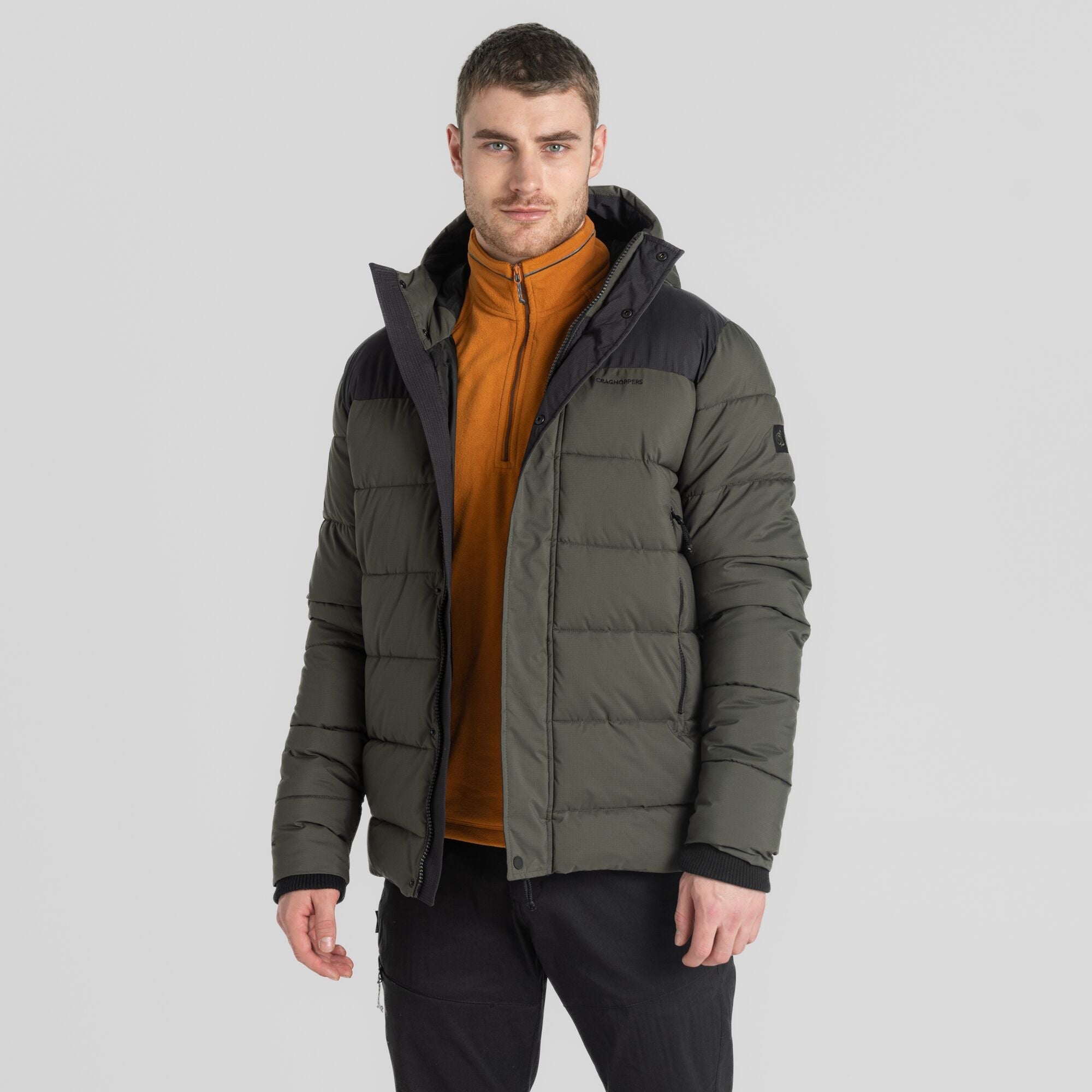 Men's Sutherland Insulated Hooded Jacket - Woodland Green/Black