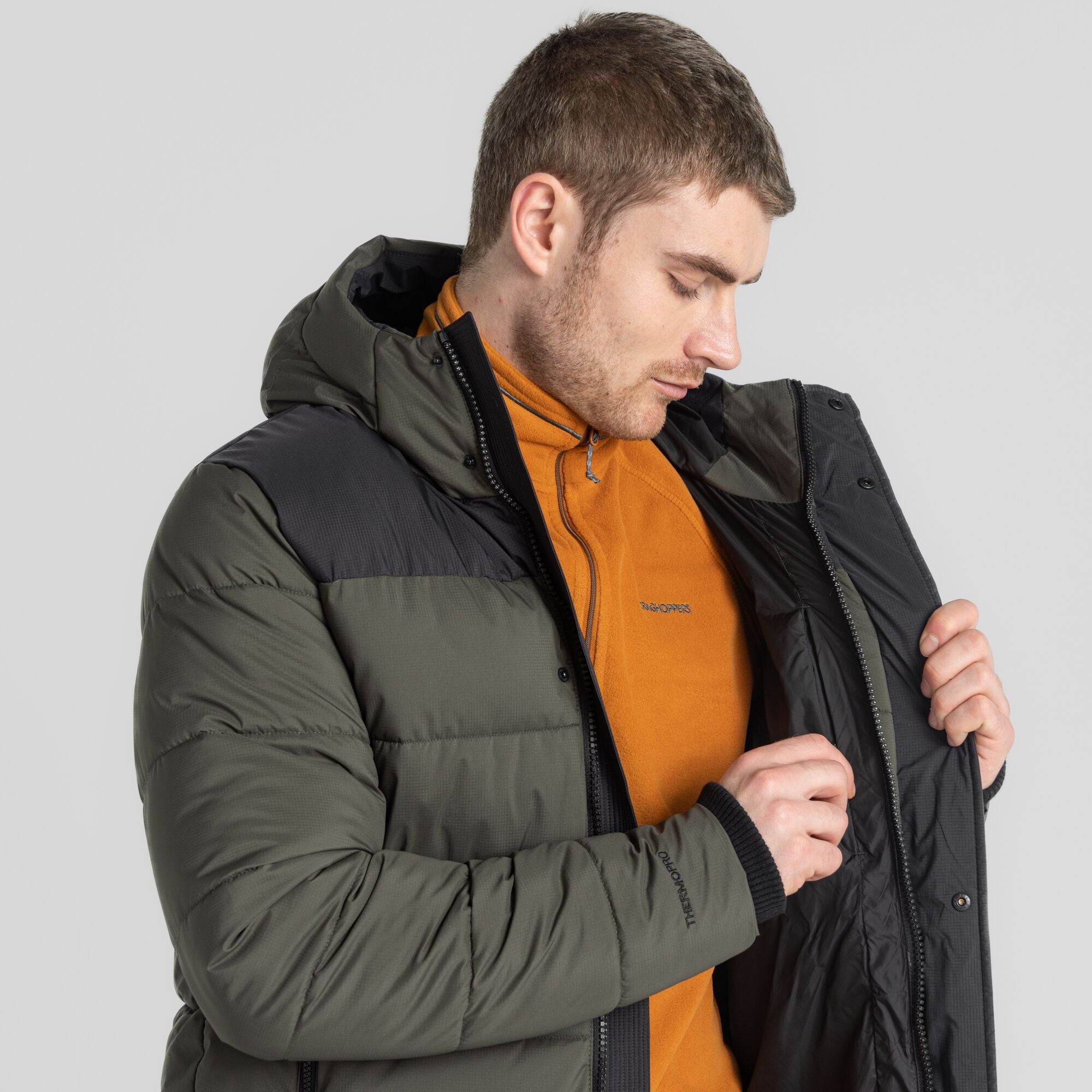 Men's Sutherland Insulated Hooded Jacket - Woodland Green/Black