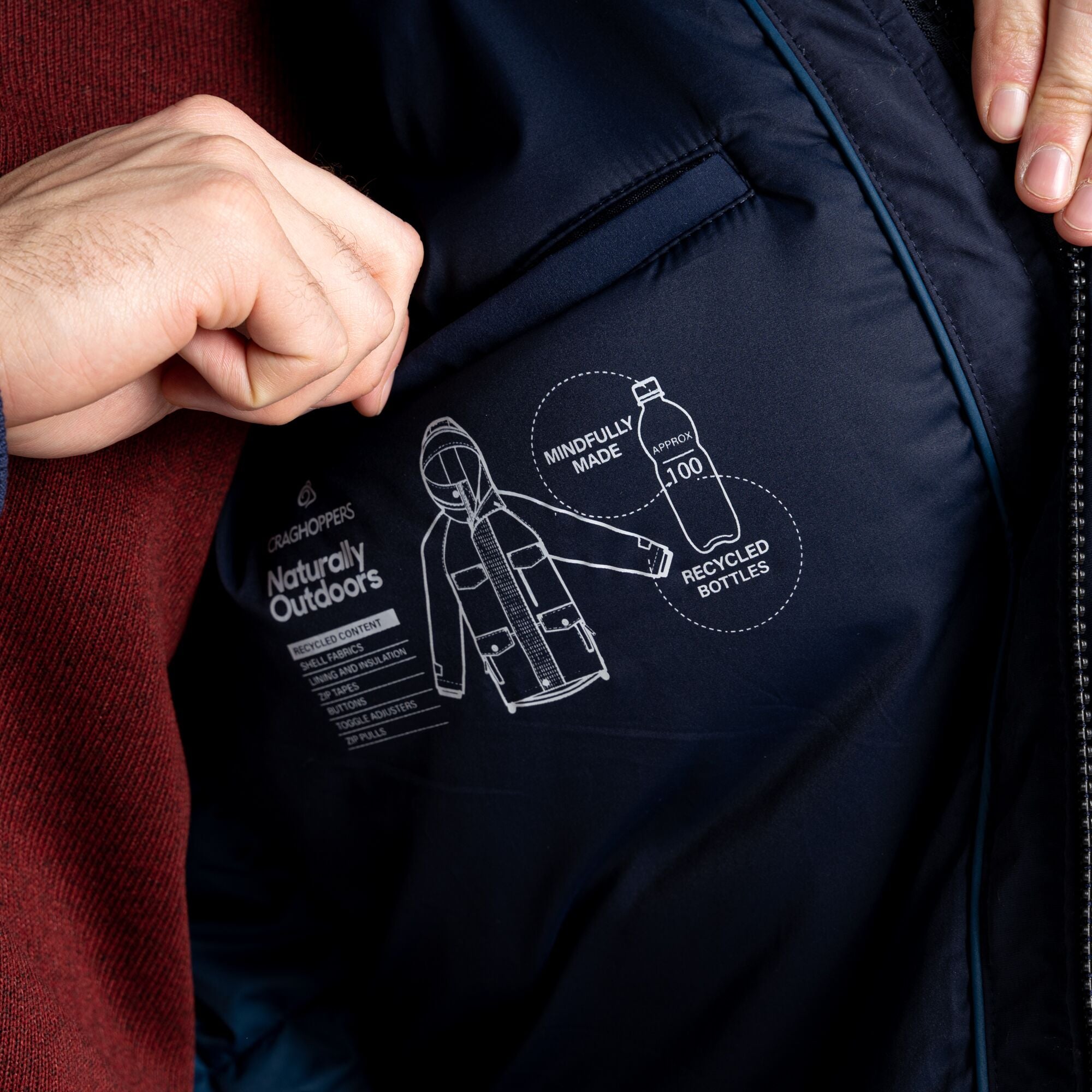 Men's Sinclair Insulated Hooded Jacket - Blue Navy