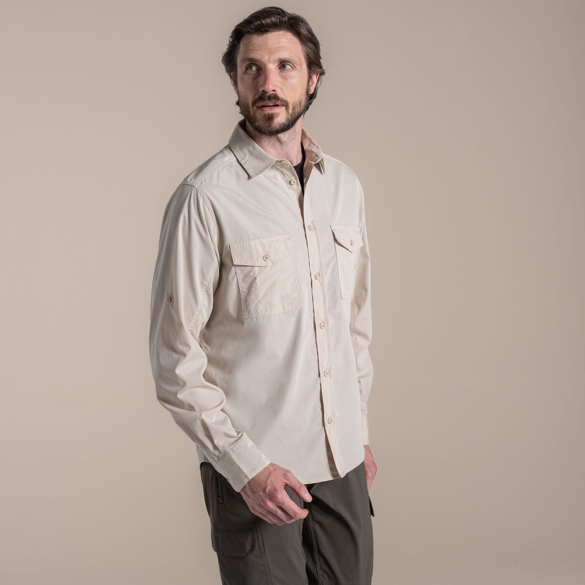 Men's Kiwi II Long Sleeved Shirt - Oatmeal