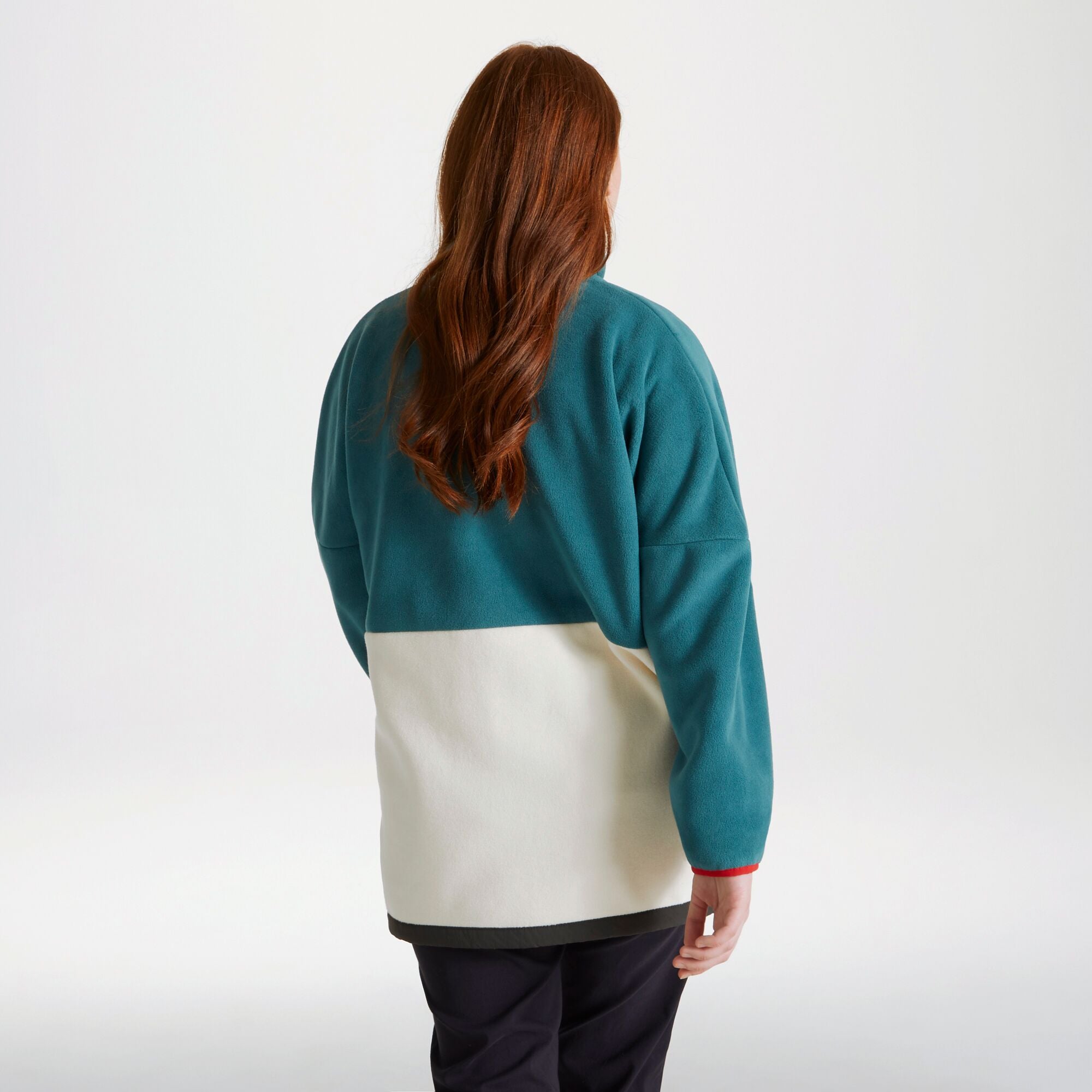 Unisex Whitlaw Half Zip Fleece - Winter Lagoon/Ecru
