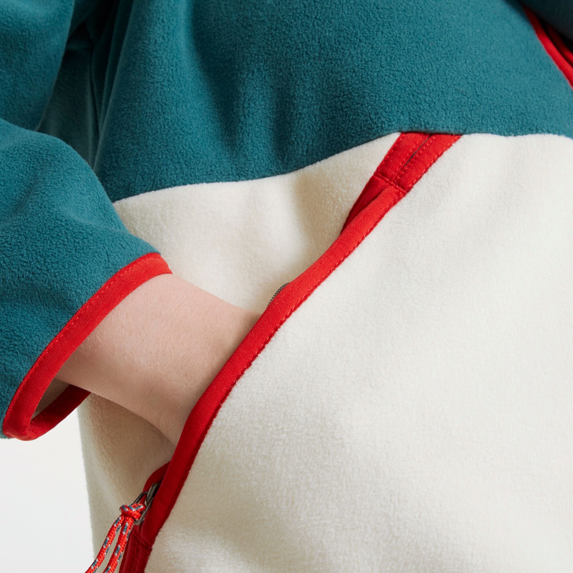 Unisex Whitlaw Half Zip Fleece - Winter Lagoon/Ecru