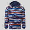 Unisex Tyrell Hooded Half Zip - Avalanche Blue Print