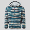 Unisex Tyrell Hooded Half Zip - Winter Lagoon Print