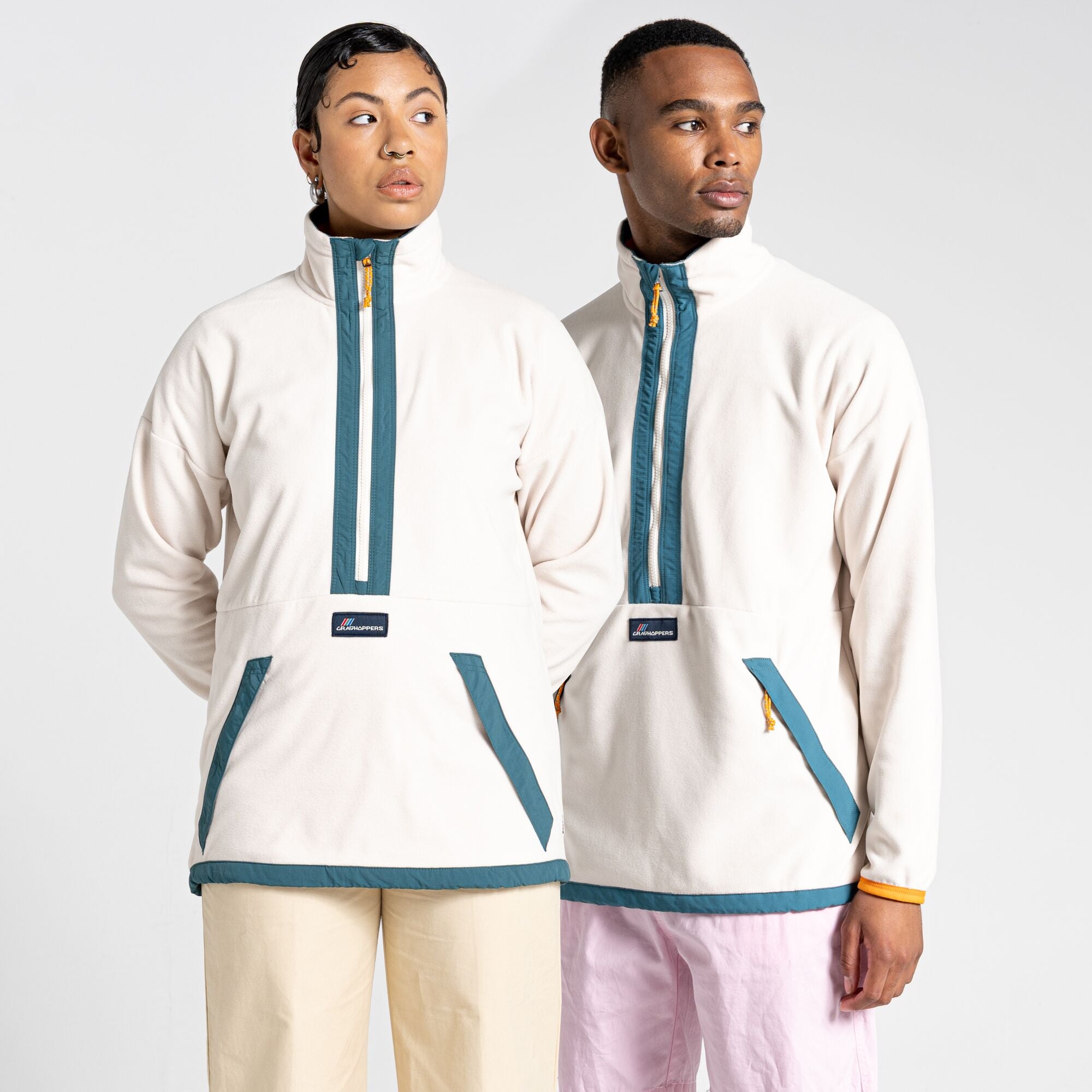 Unisex Welwood Half Zip - Ecru