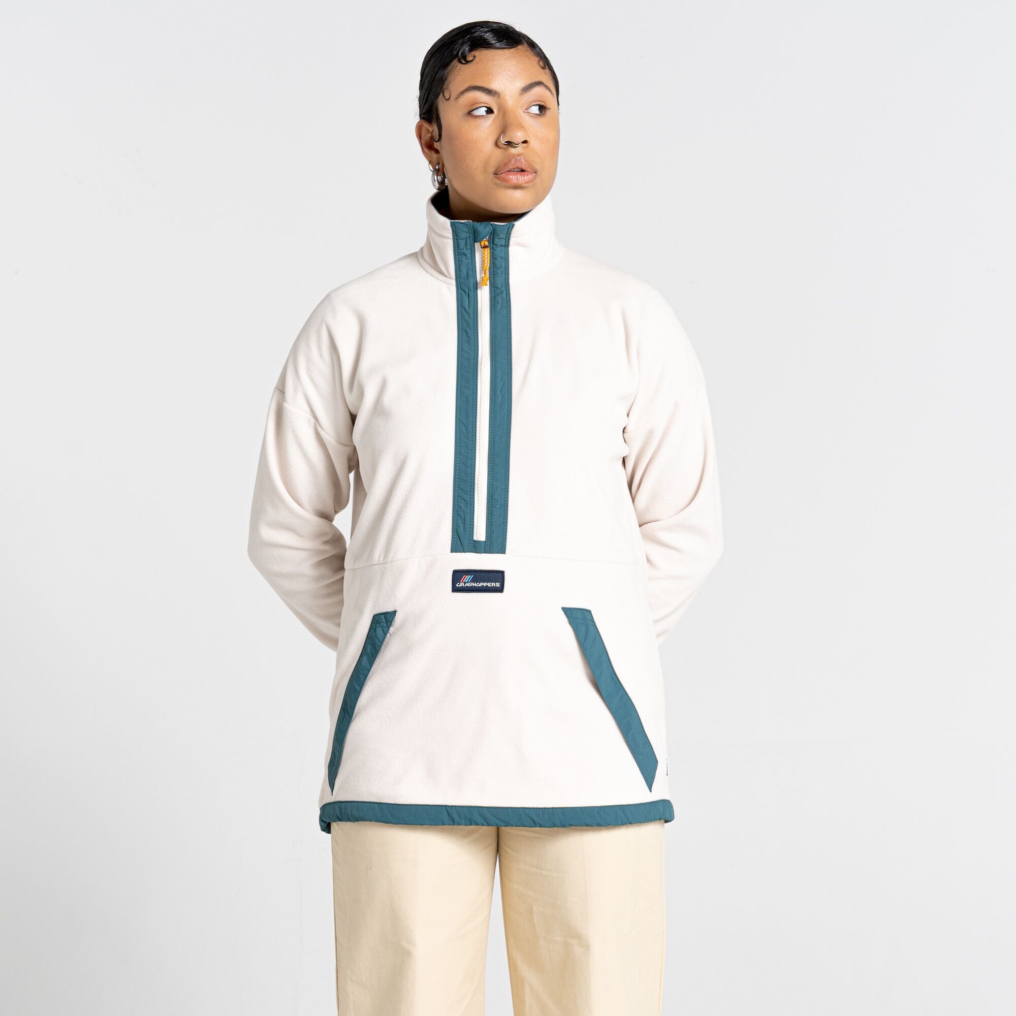 Unisex Welwood Half Zip - Ecru
