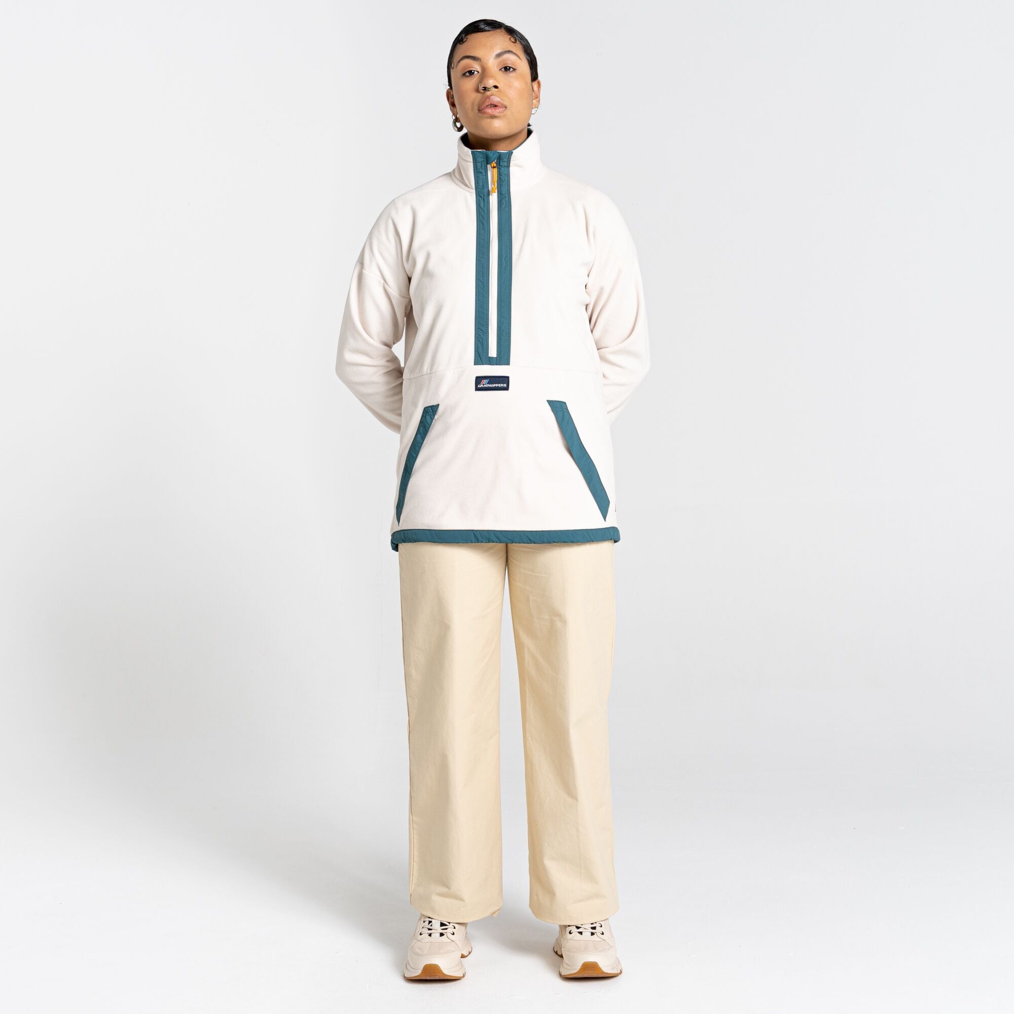 Unisex Welwood Half Zip - Ecru