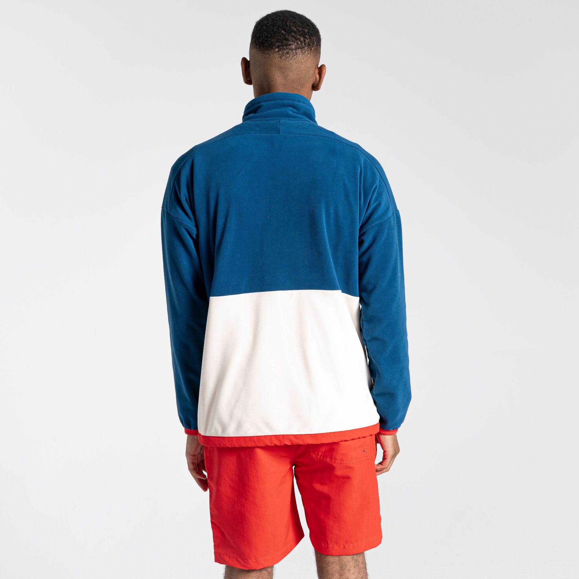 Unisex Welwood Half Zip - Poseidon Blue/Ecru