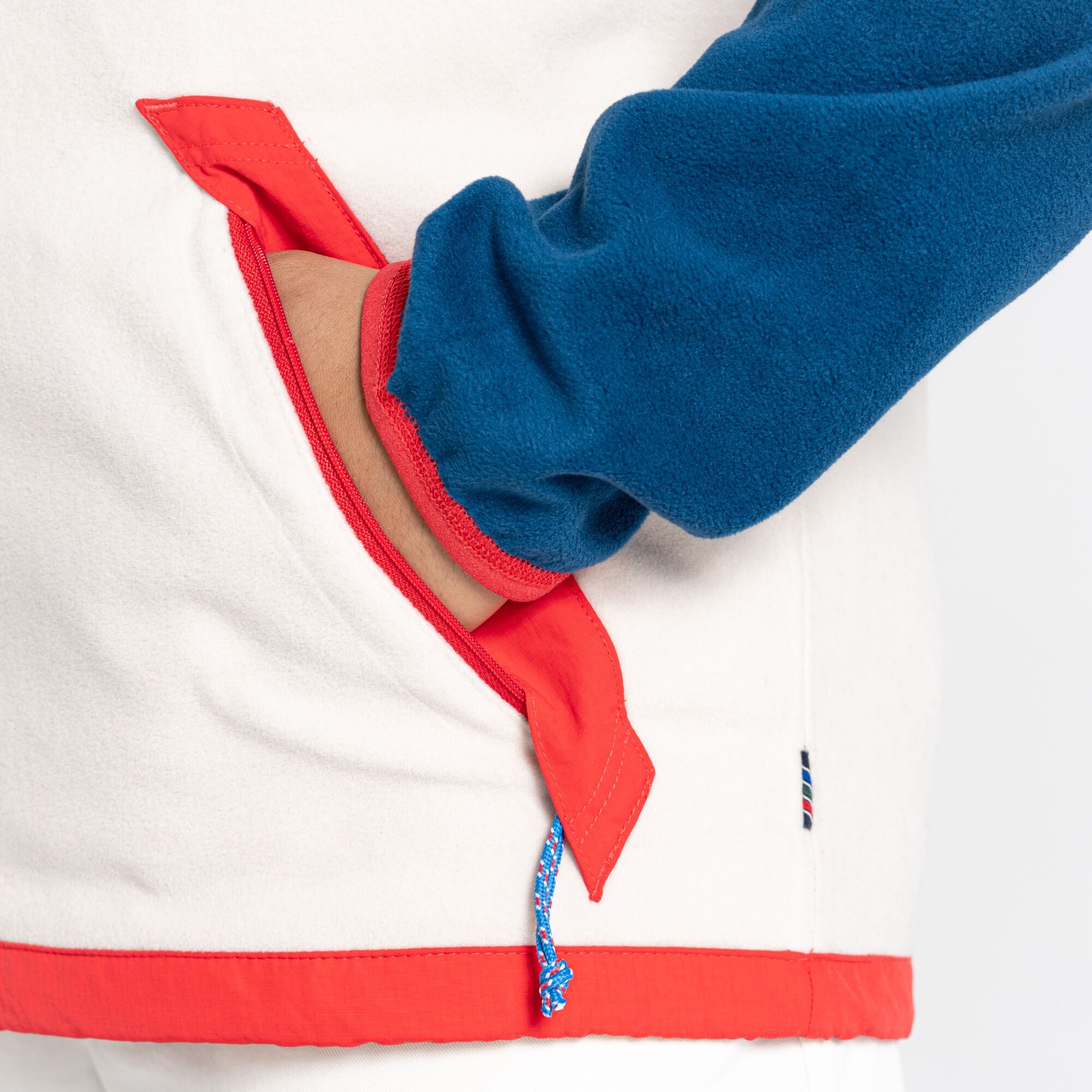 Unisex Welwood Half Zip - Poseidon Blue/Ecru