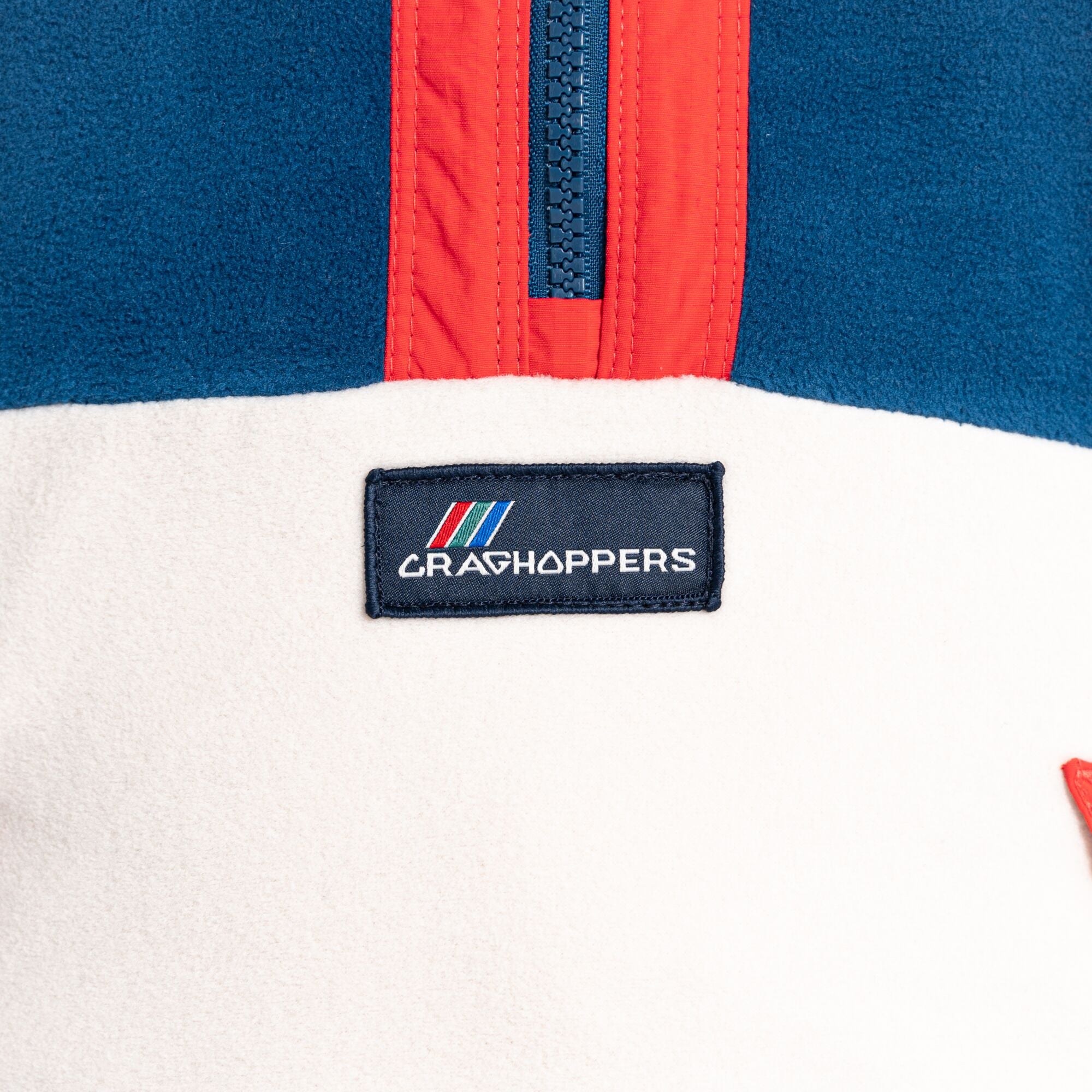 Unisex Welwood Half Zip - Poseidon Blue/Ecru