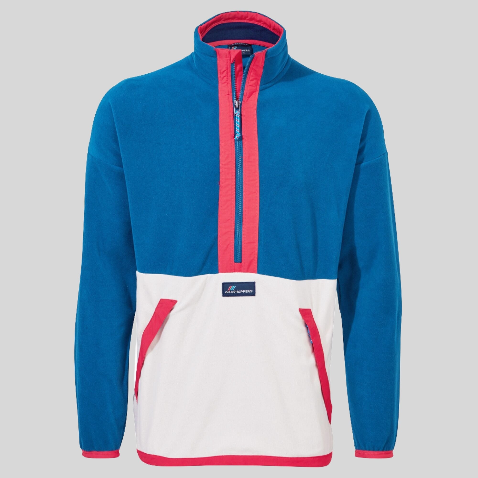 Unisex Welwood Half Zip - Poseidon Blue/Ecru