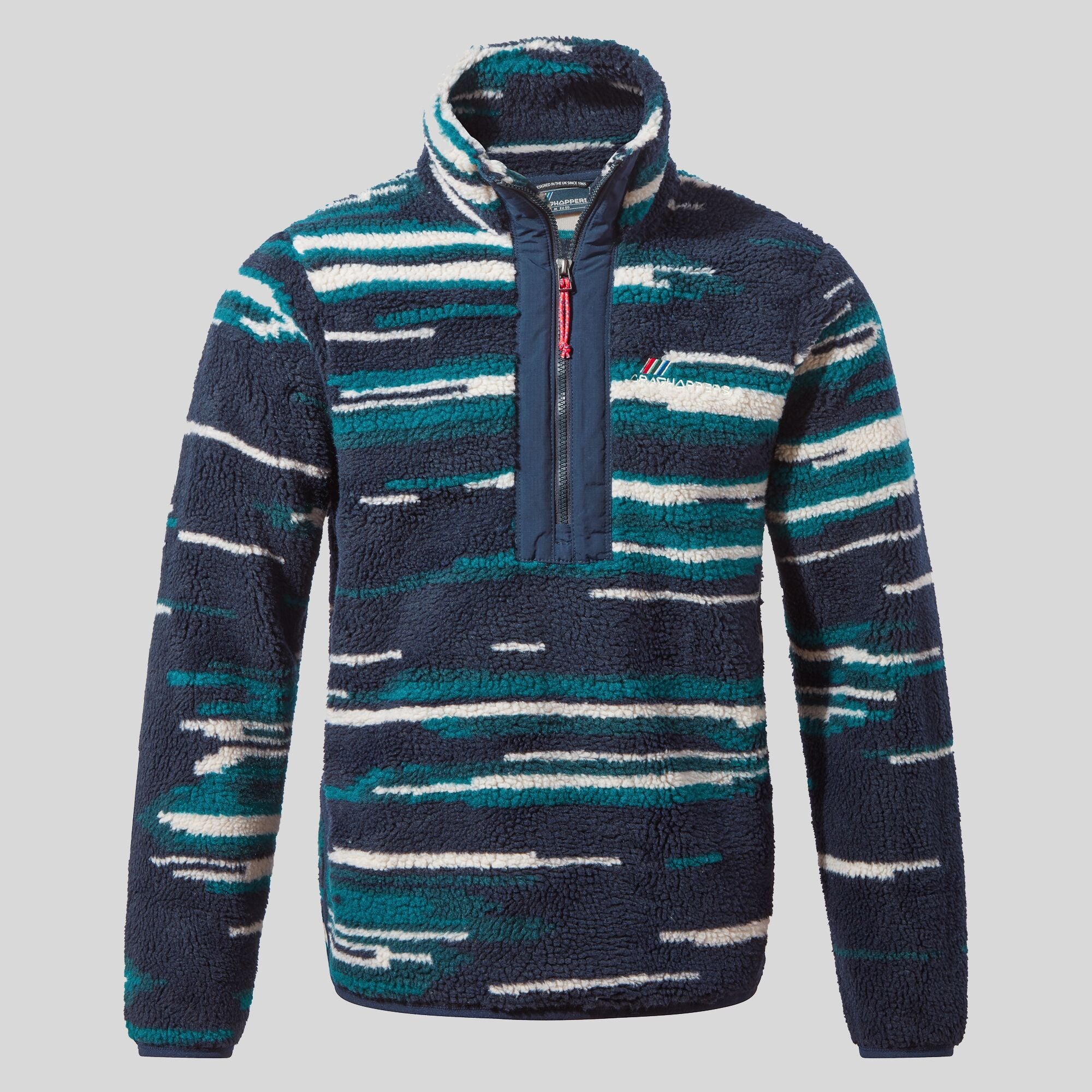 Unisex Eccles Half Zip - Blue Navy Print