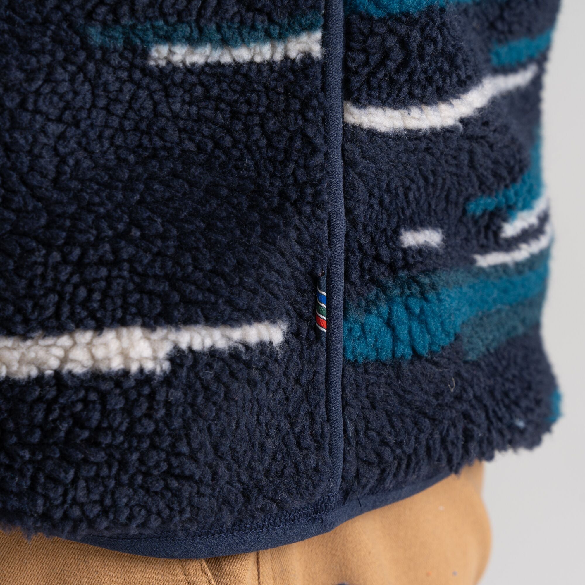 Unisex Eccles Half Zip - Blue Navy Print