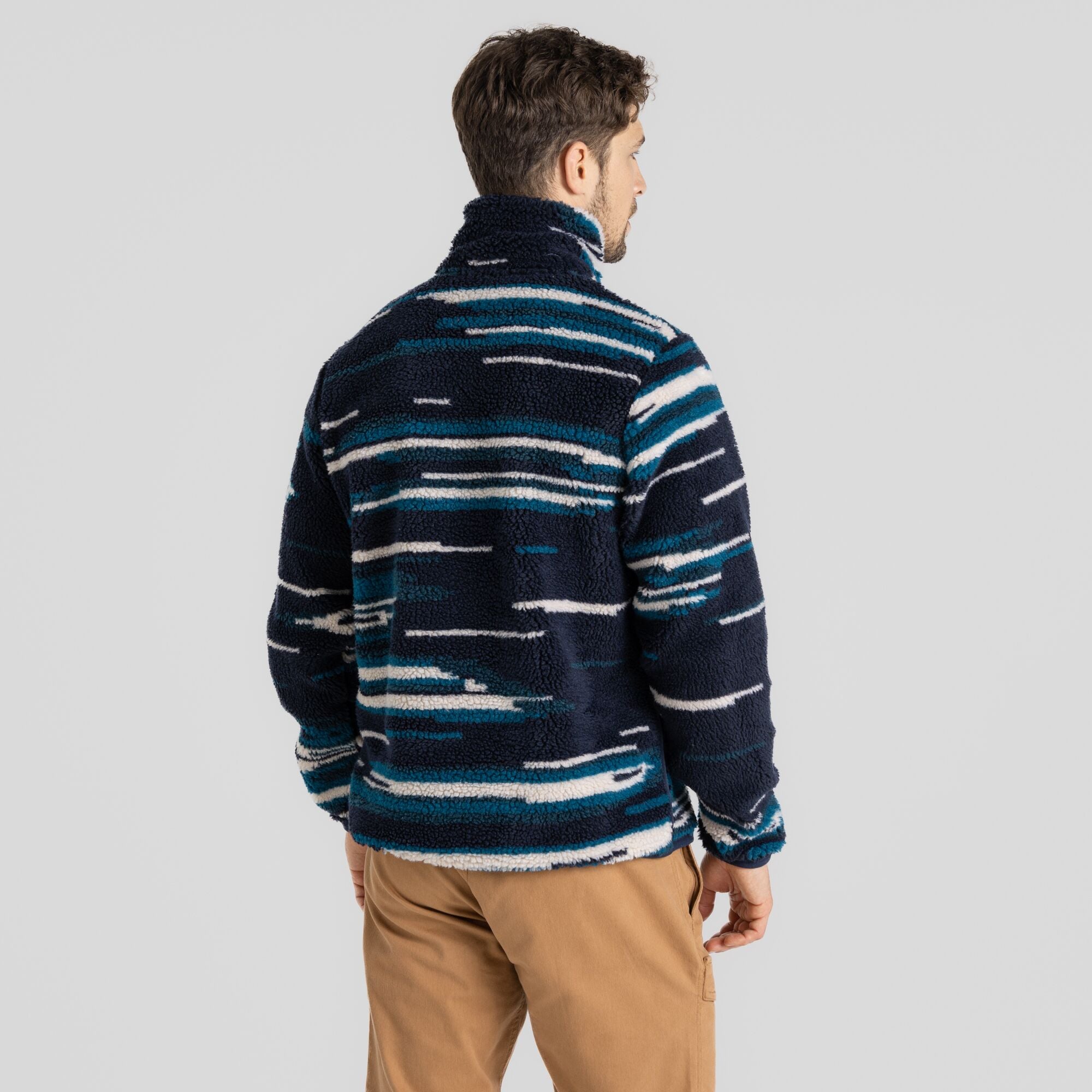 Unisex Eccles Half Zip - Blue Navy Print