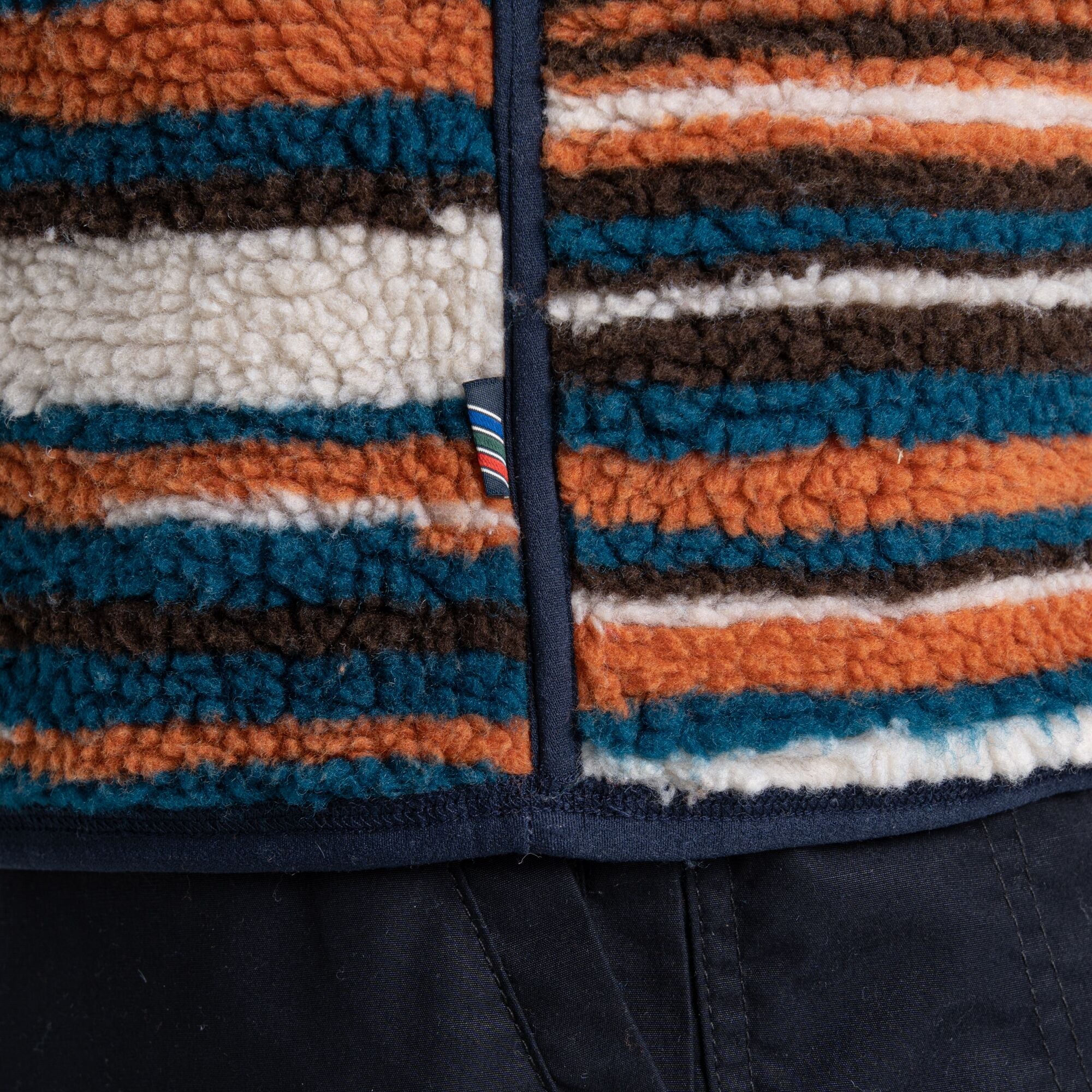 Unisex Eccles Half Zip - Ecru Print