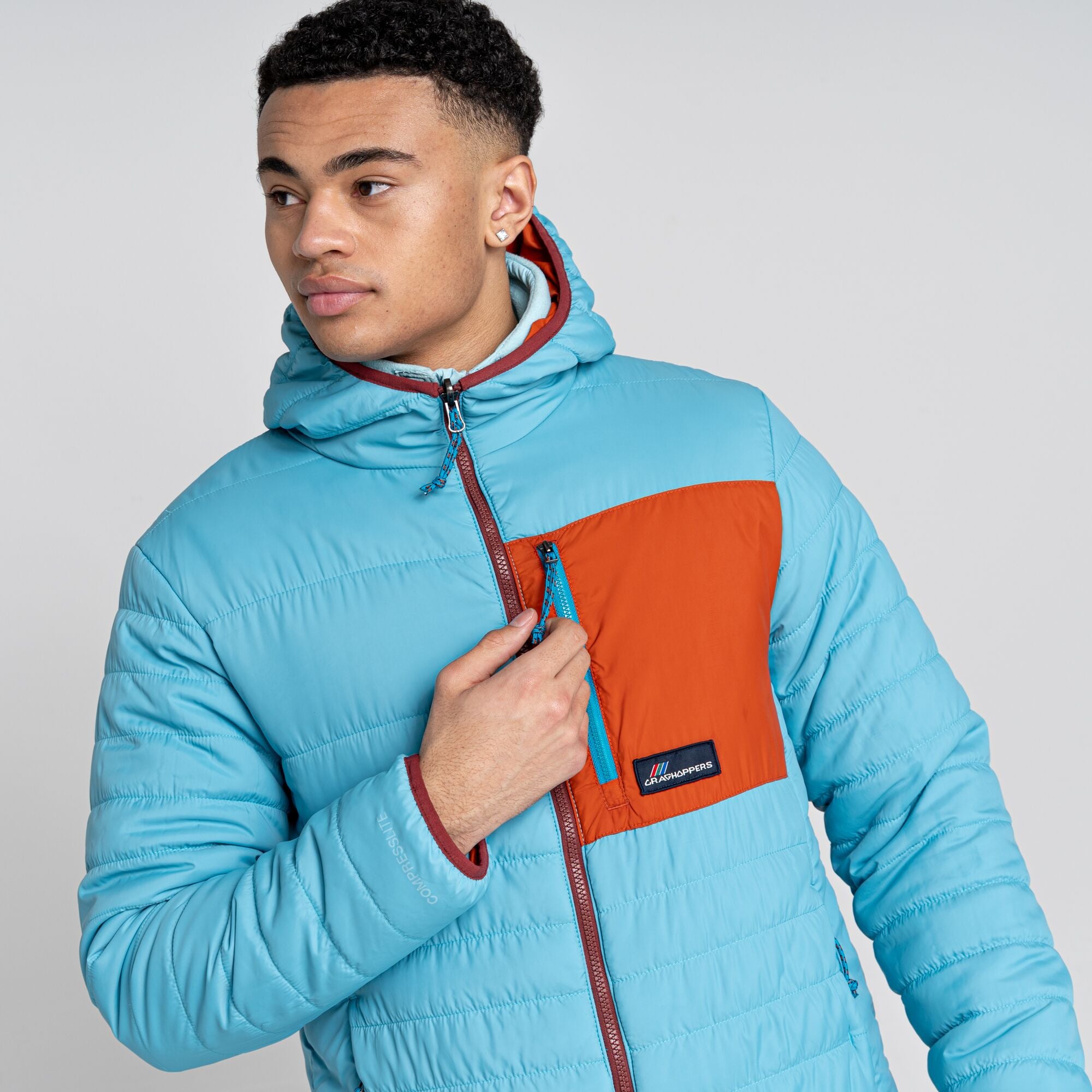 Unisex Cameo CompressLite Hooded Jacket - Scuba Blue