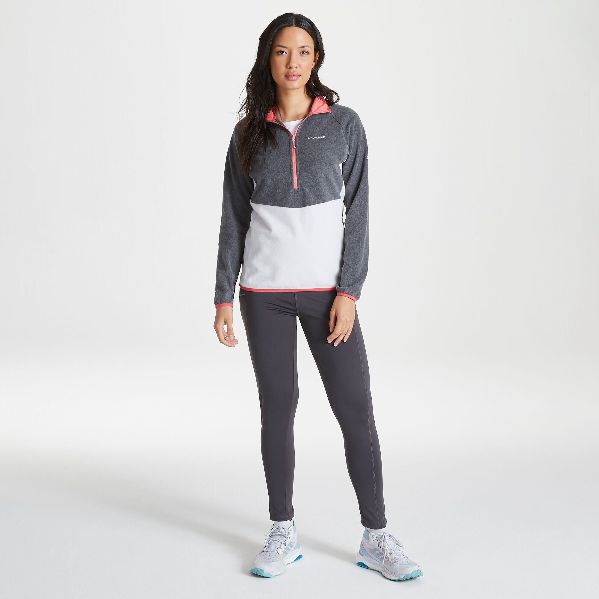 Women's Kyla Half Zip Fleece - Charcoal/Lunar Grey
