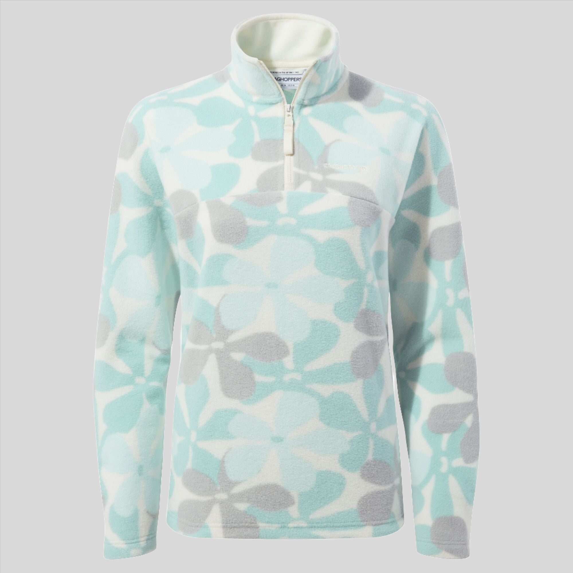 Women's Cabrillo Half Zip Fleece - Poolside Green Print