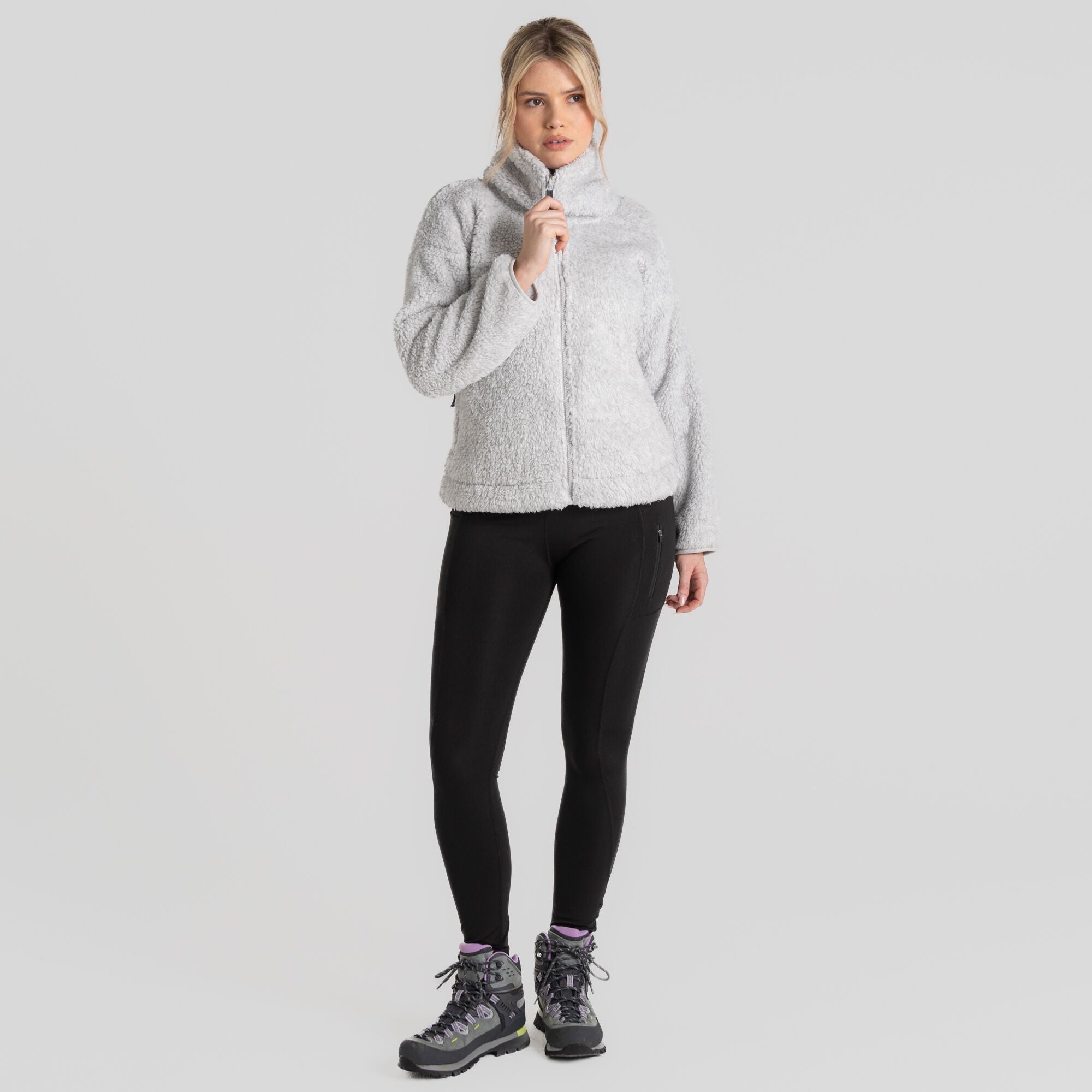 Women's Bronagh Full Zip | Light Grey Marl