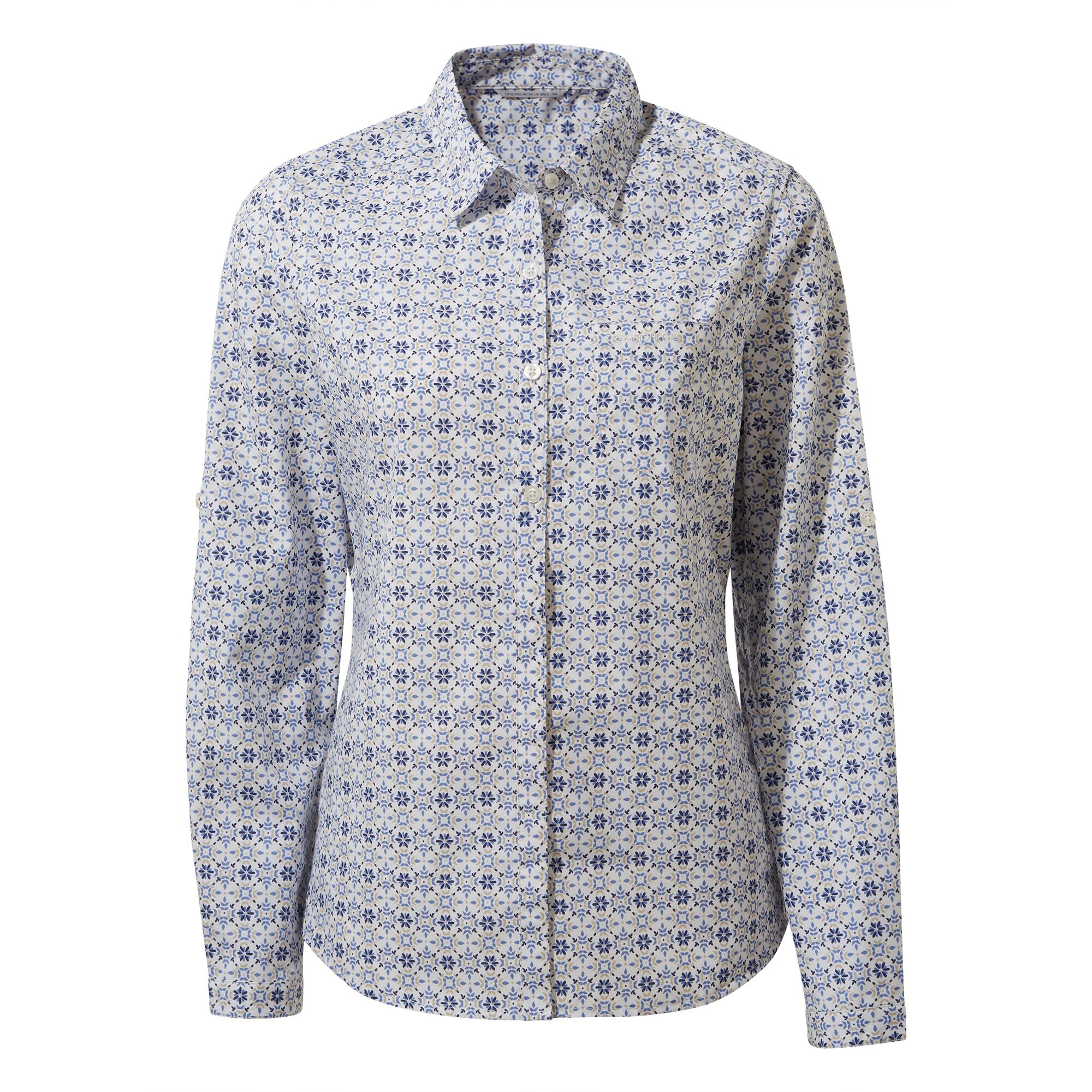 Women's Kiwi Long Sleeved Shirt - Galaxy Blue Print