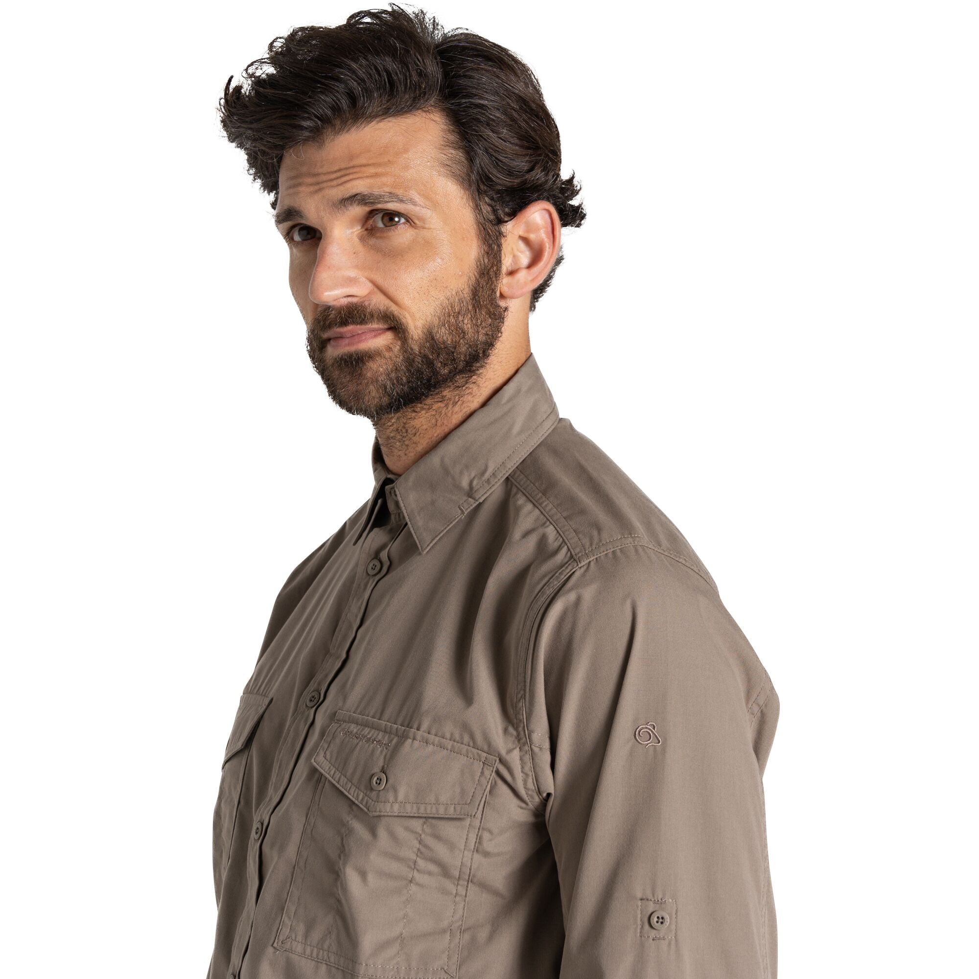 Men's Kiwi Long Sleeved Shirt - Pebble