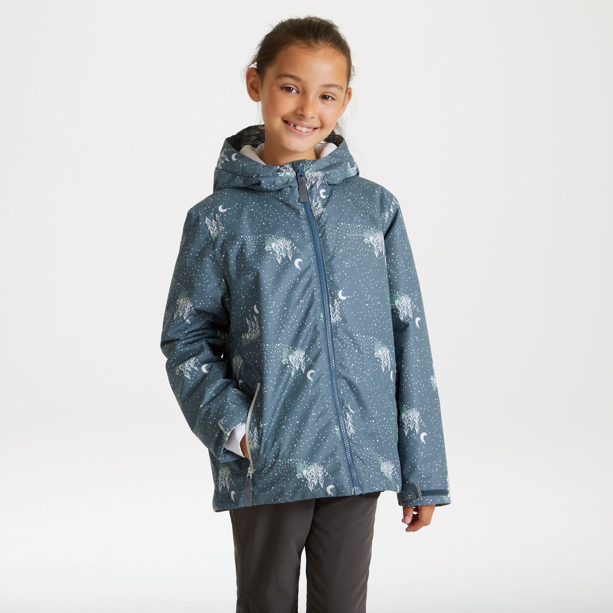 Kid's Harley Insulated Jacket | Prussian Blue Print