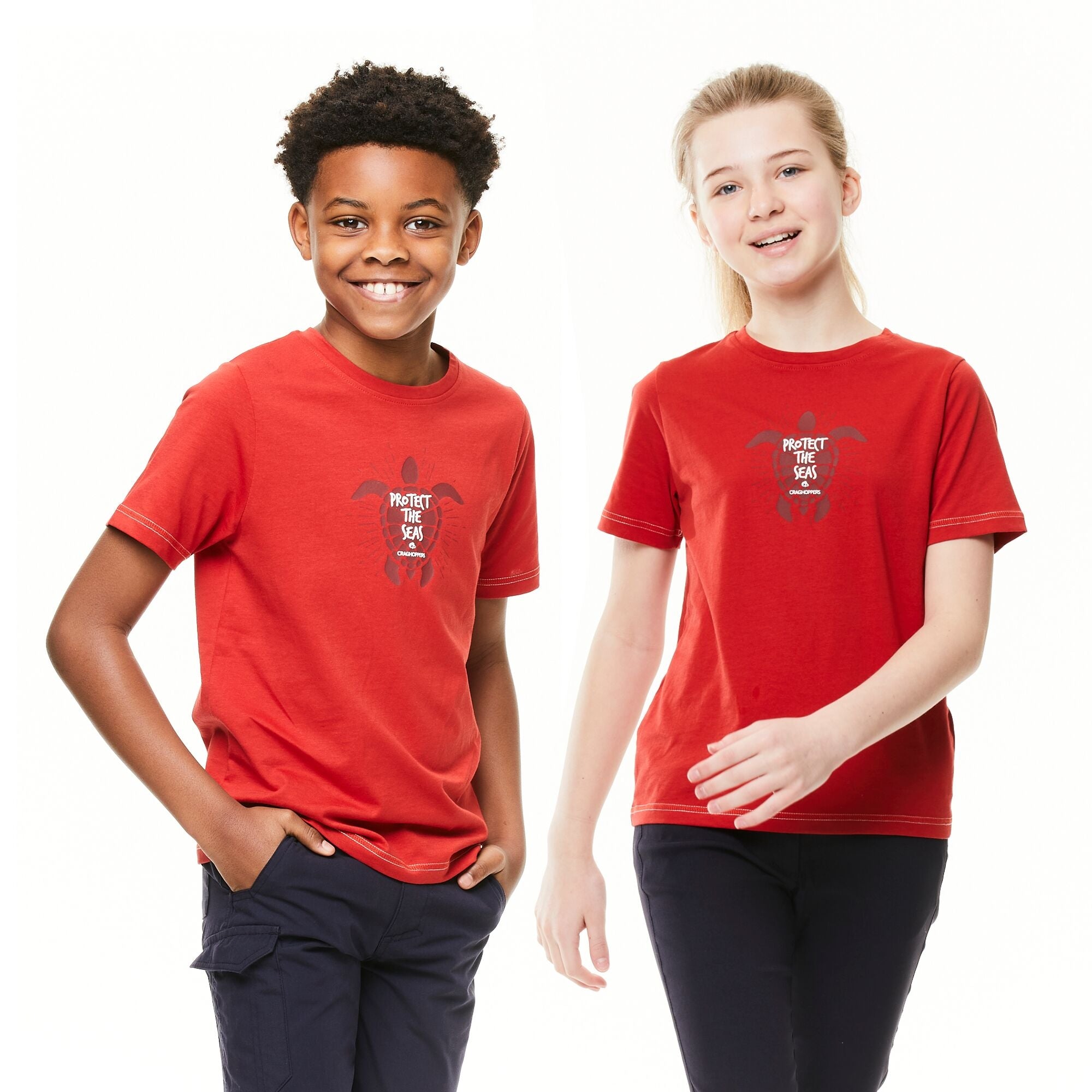 Kid's Gibbon Short Sleeved T-Shirt - Pompeian Red Turtle