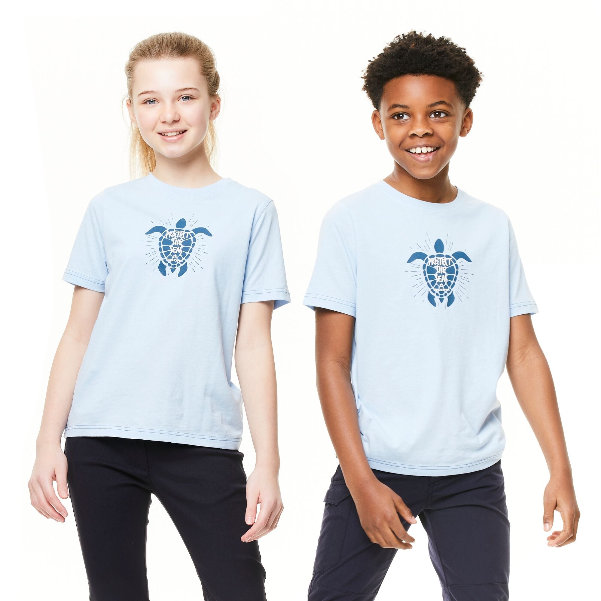 Kid's Gibbon Short Sleeved T-Shirt - Harbour Blue Turtle
