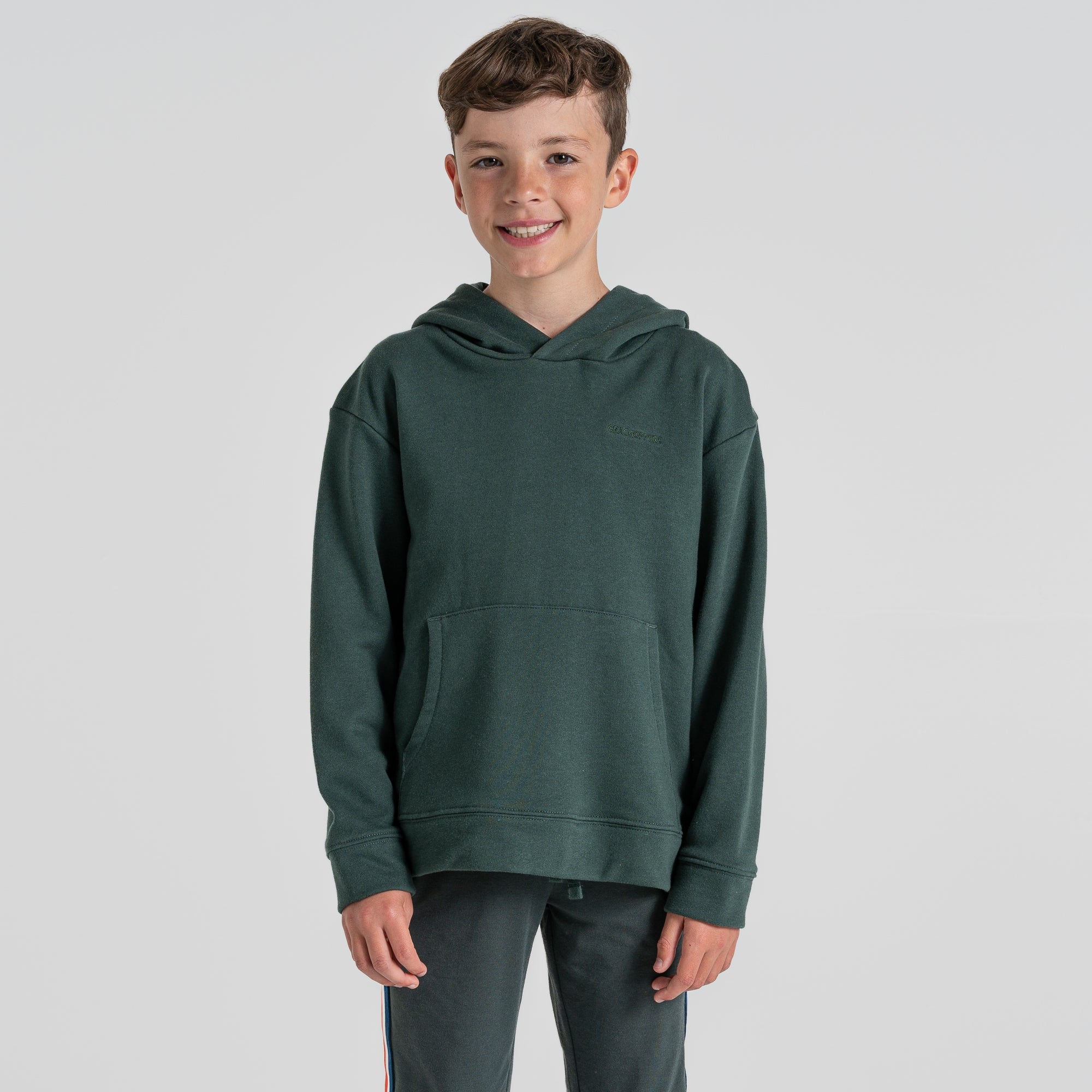 Kid's Insect Shield® Baylor Hooded Top - Spruce Green