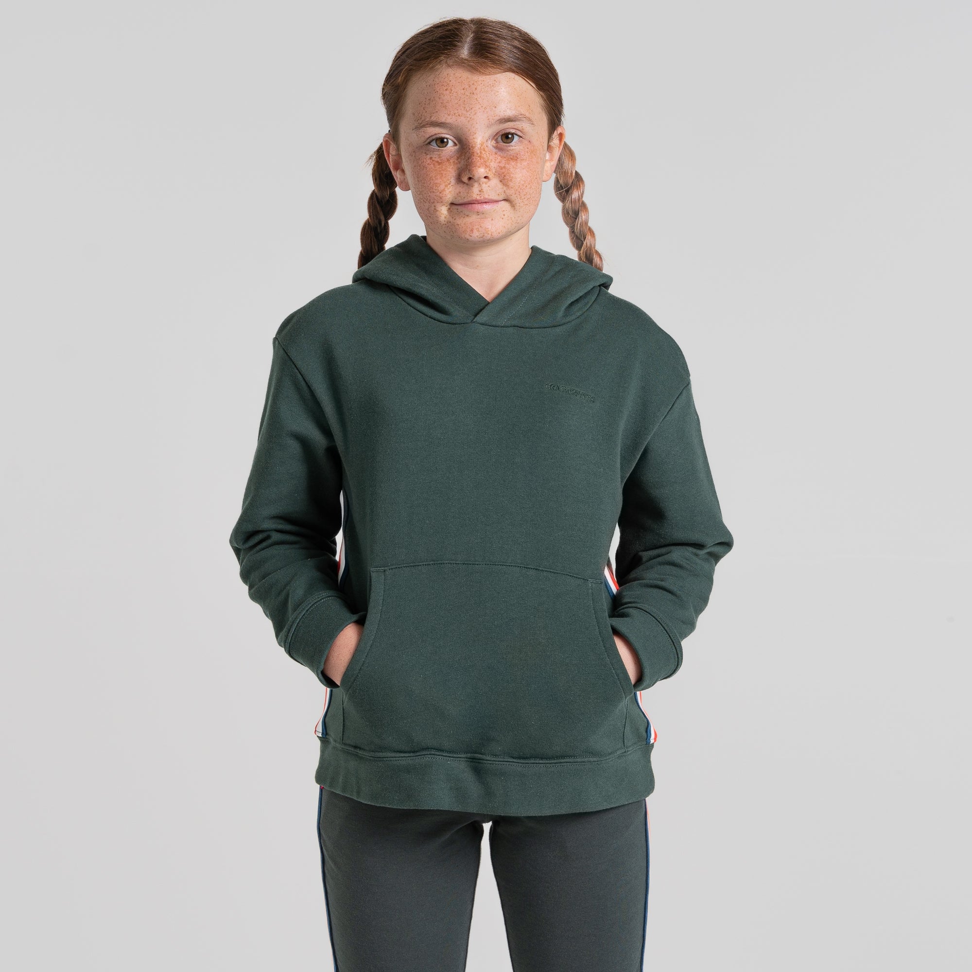 Kid's Insect Shield® Baylor Hooded Top - Spruce Green