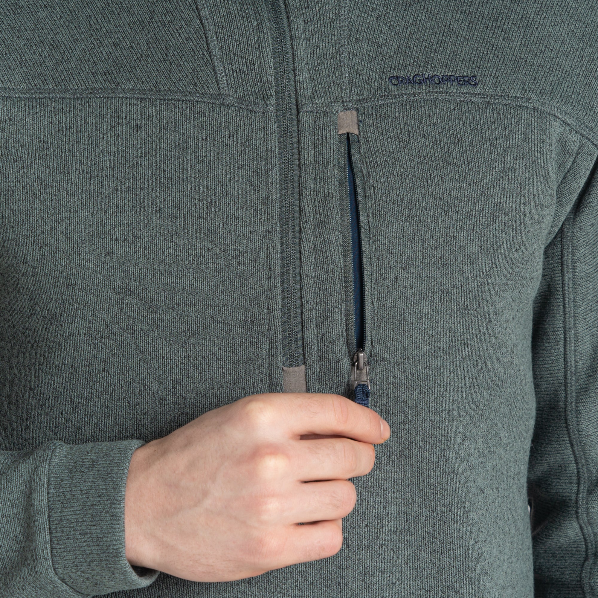 Men's Corey Half Zip Fleece - Balsam Green