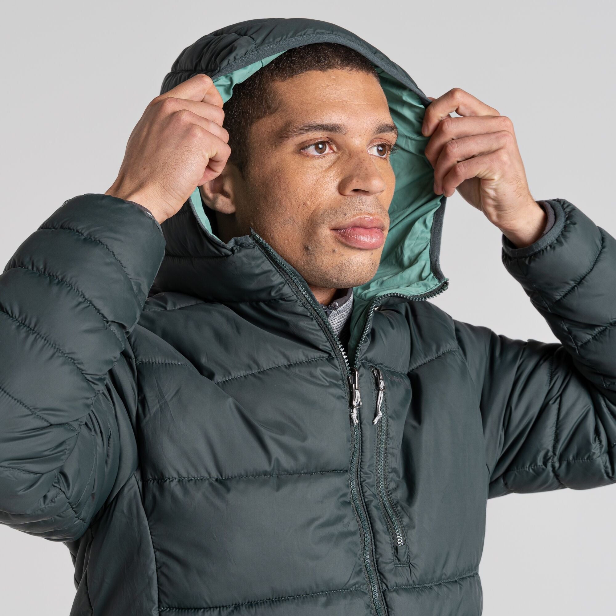 Men's Compresslite VIII Hooded Jacket - Spruce Green/Sea Green