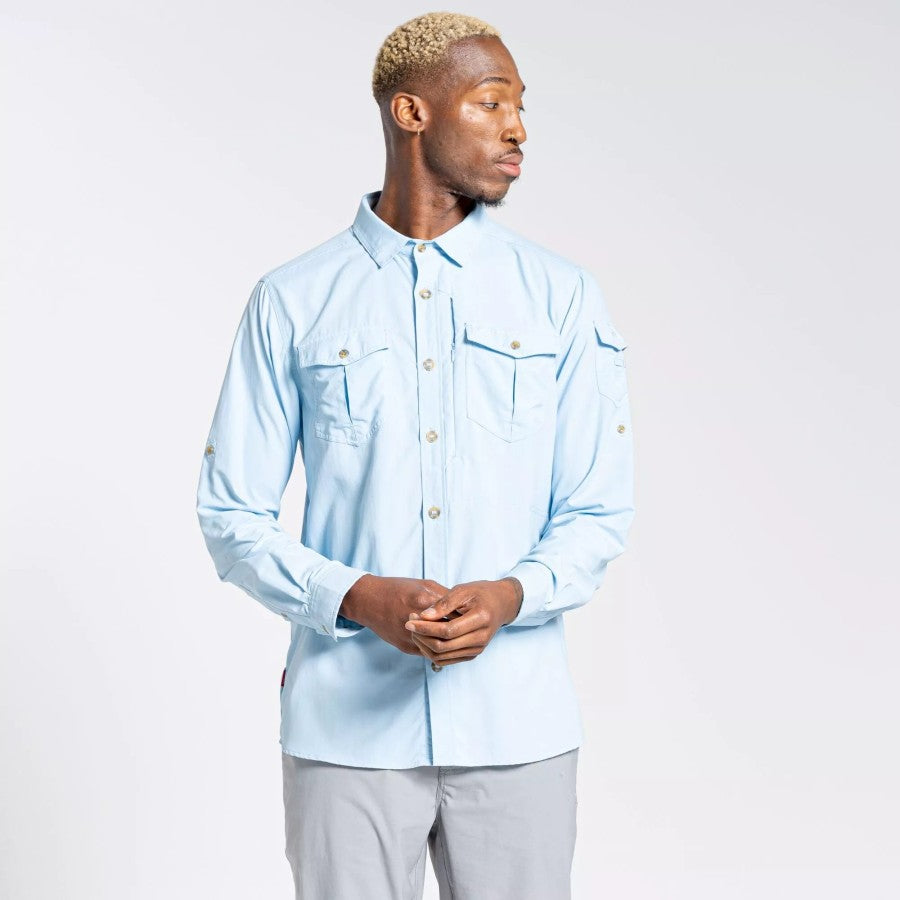 Men's Insect Shield® Adventure II Long Sleeved Shirt | Harbour Blue