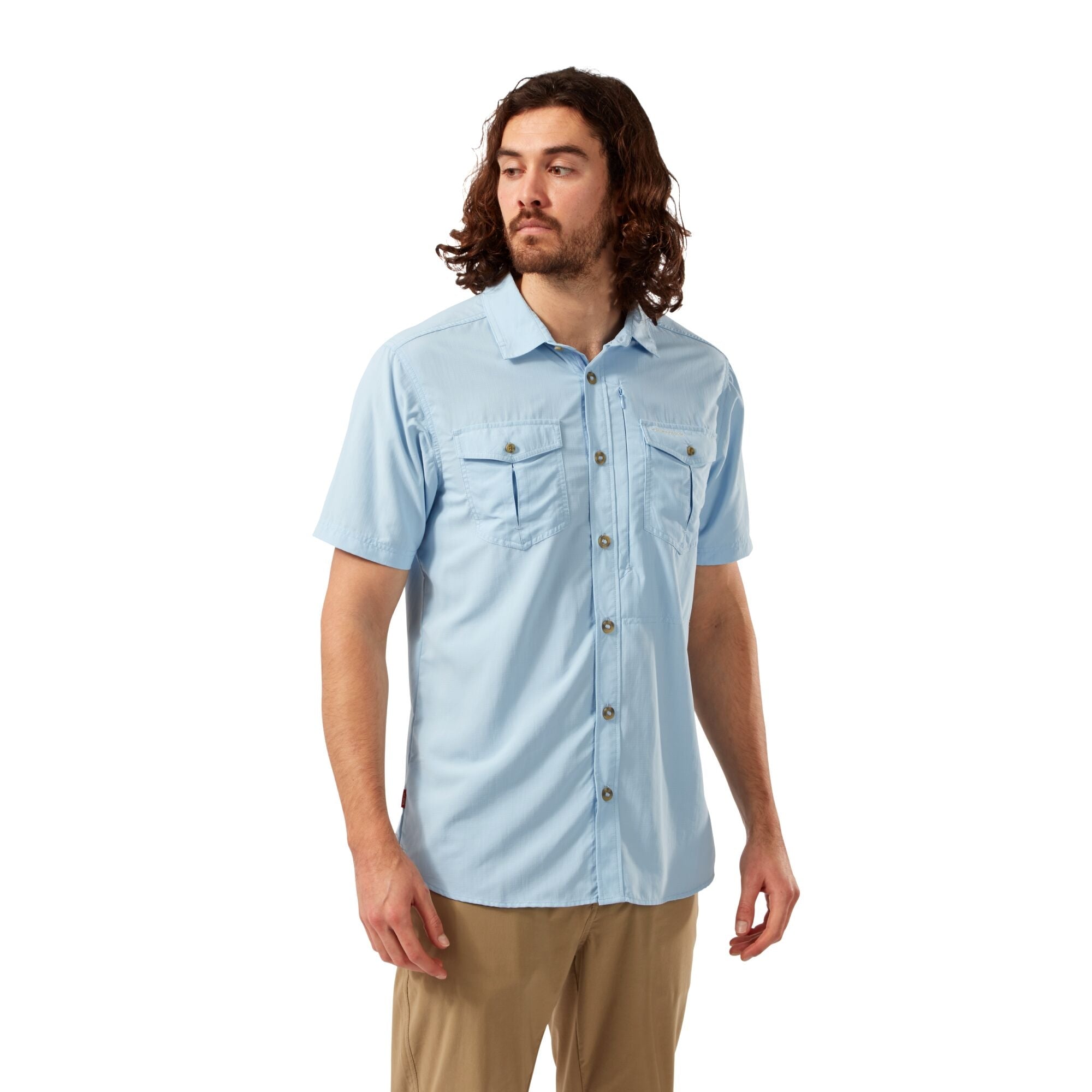 Men's Insect Shield® Adventure II Short Sleeved Shirt - Harbor Blue