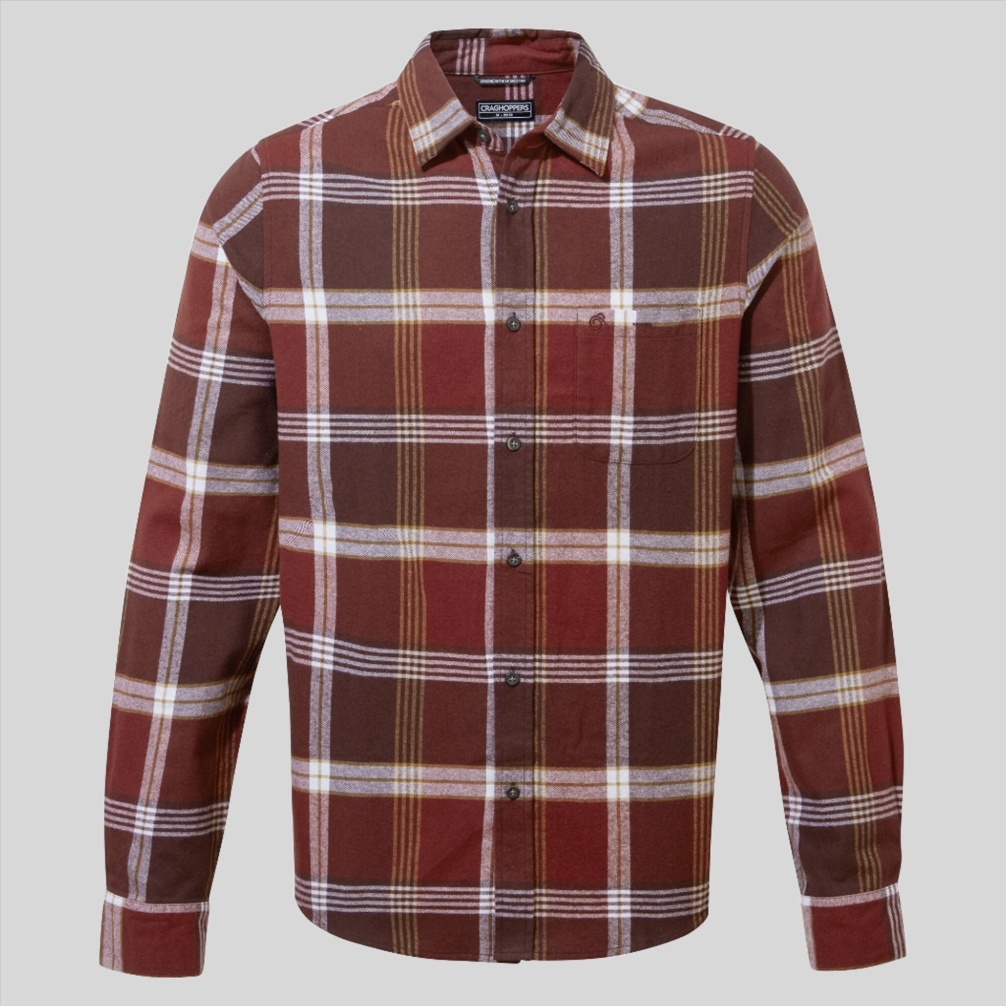Men's Thornhill Long Sleeved Shirt | Mahogany Check