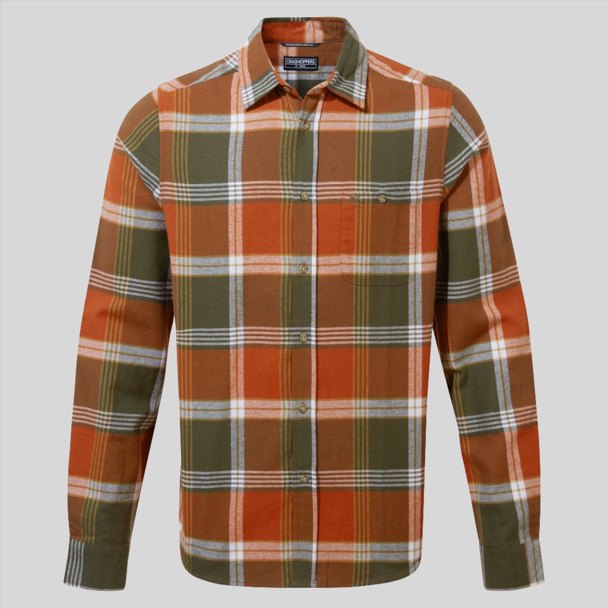 Men's Thornhill Long Sleeved Shirt | Potters Clay Check