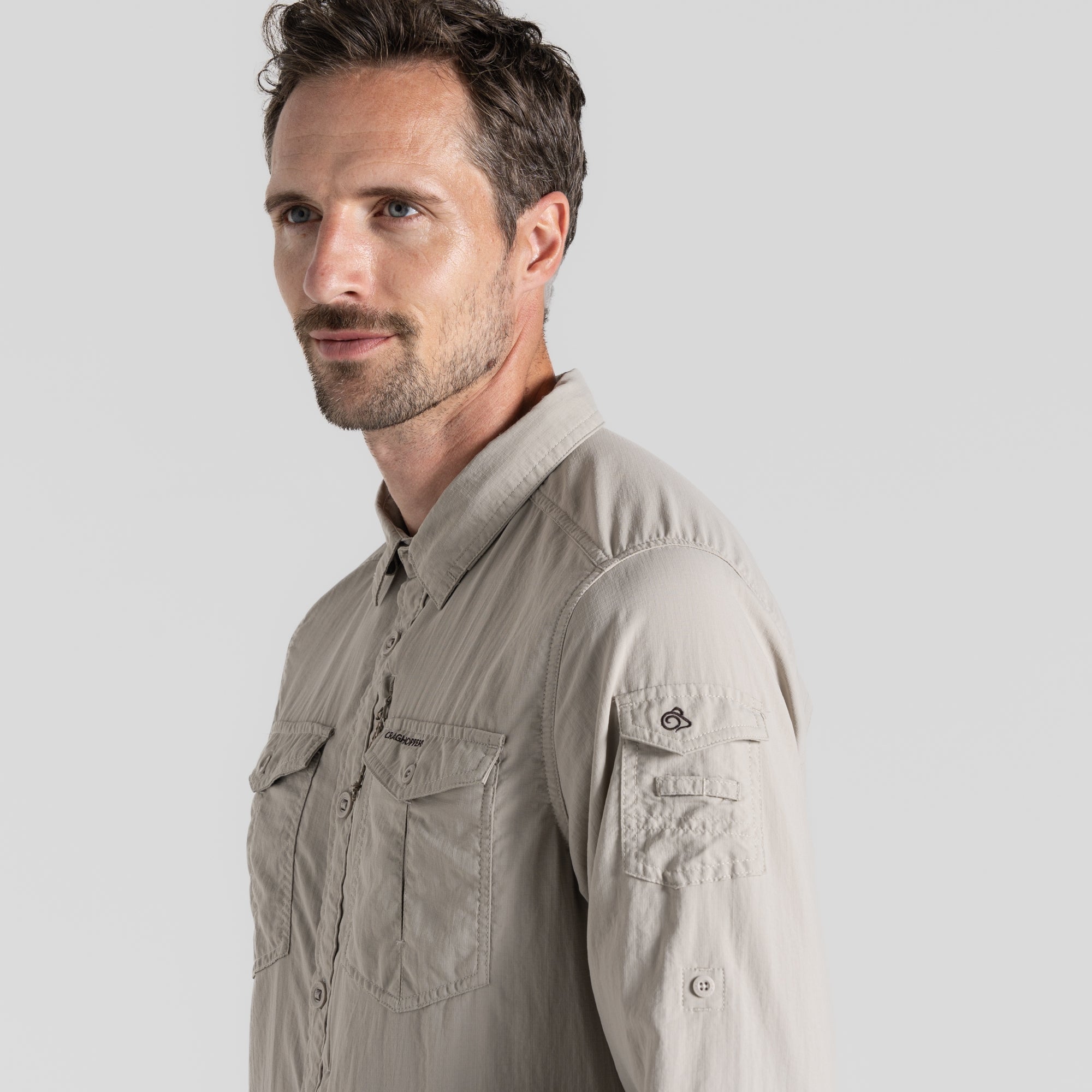 Men's Insect Shield® Adventure III Long Sleeved Shirt | Parchment