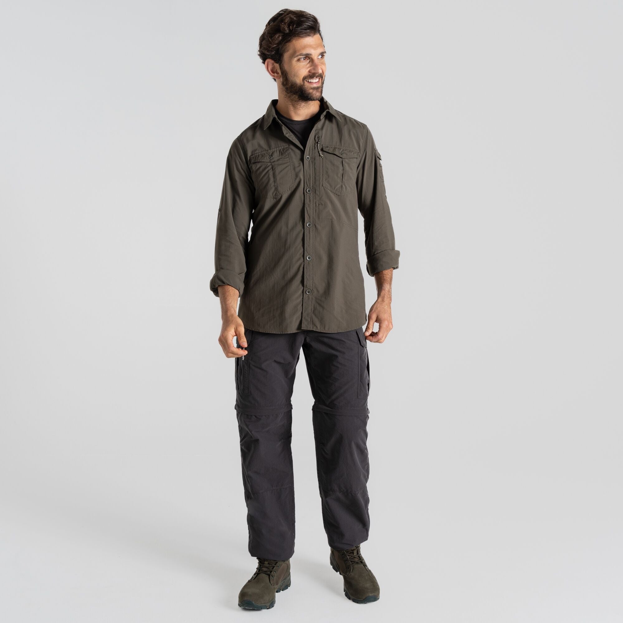 Men's Insect Shield® Adventure III Long Sleeved Shirt | Woodland Green