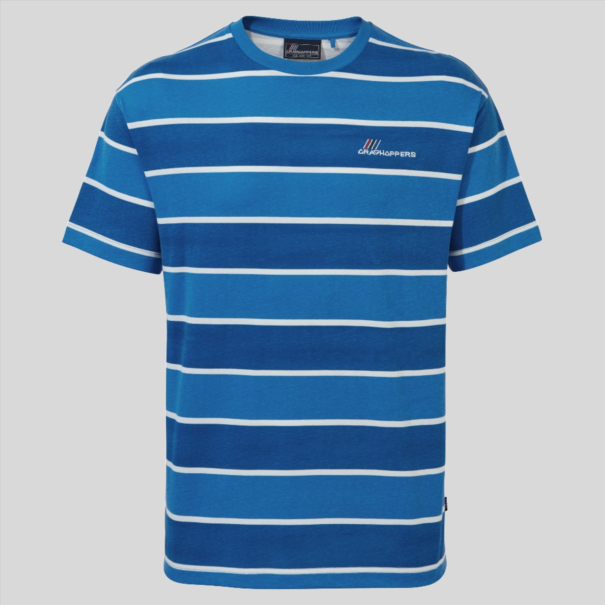 Unisex Ventura Short Sleeved T-Shirt | Falls Blue Stripe