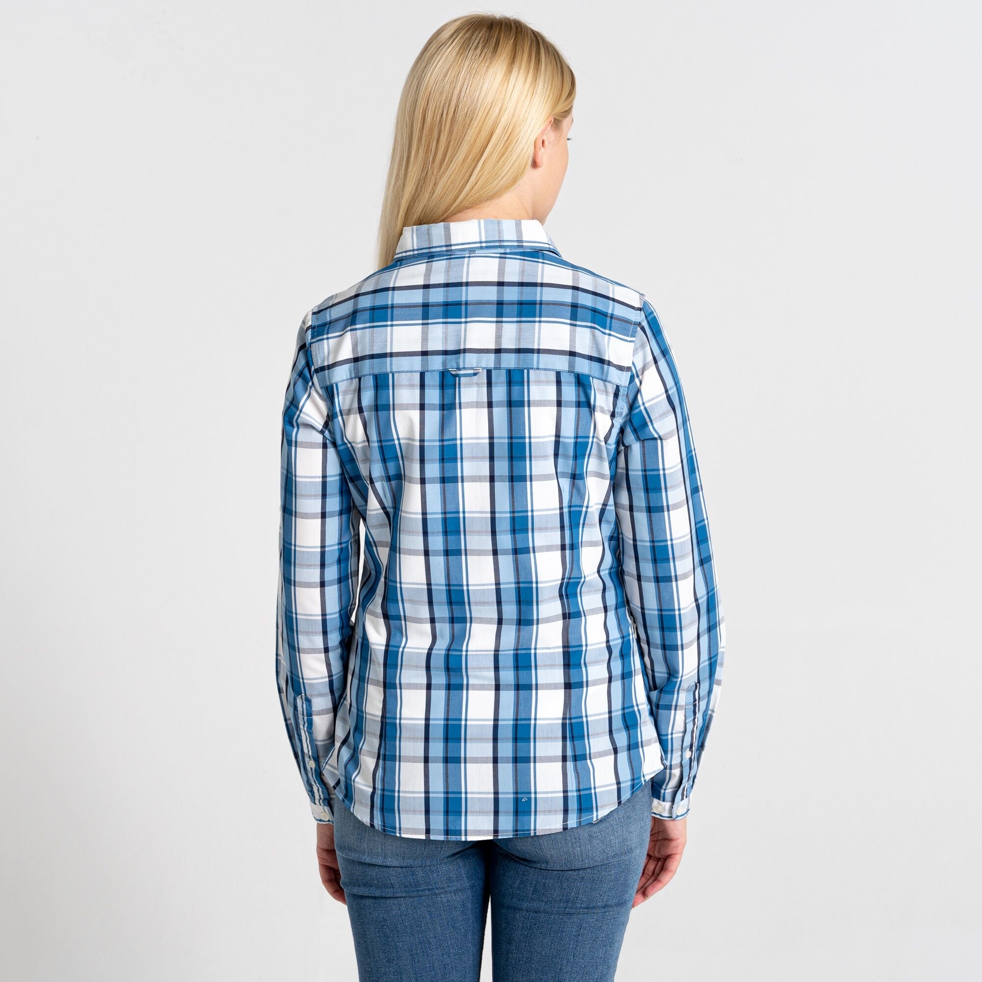Women's Kiwi II Long Sleeved Shirt - Yale Blue Check
