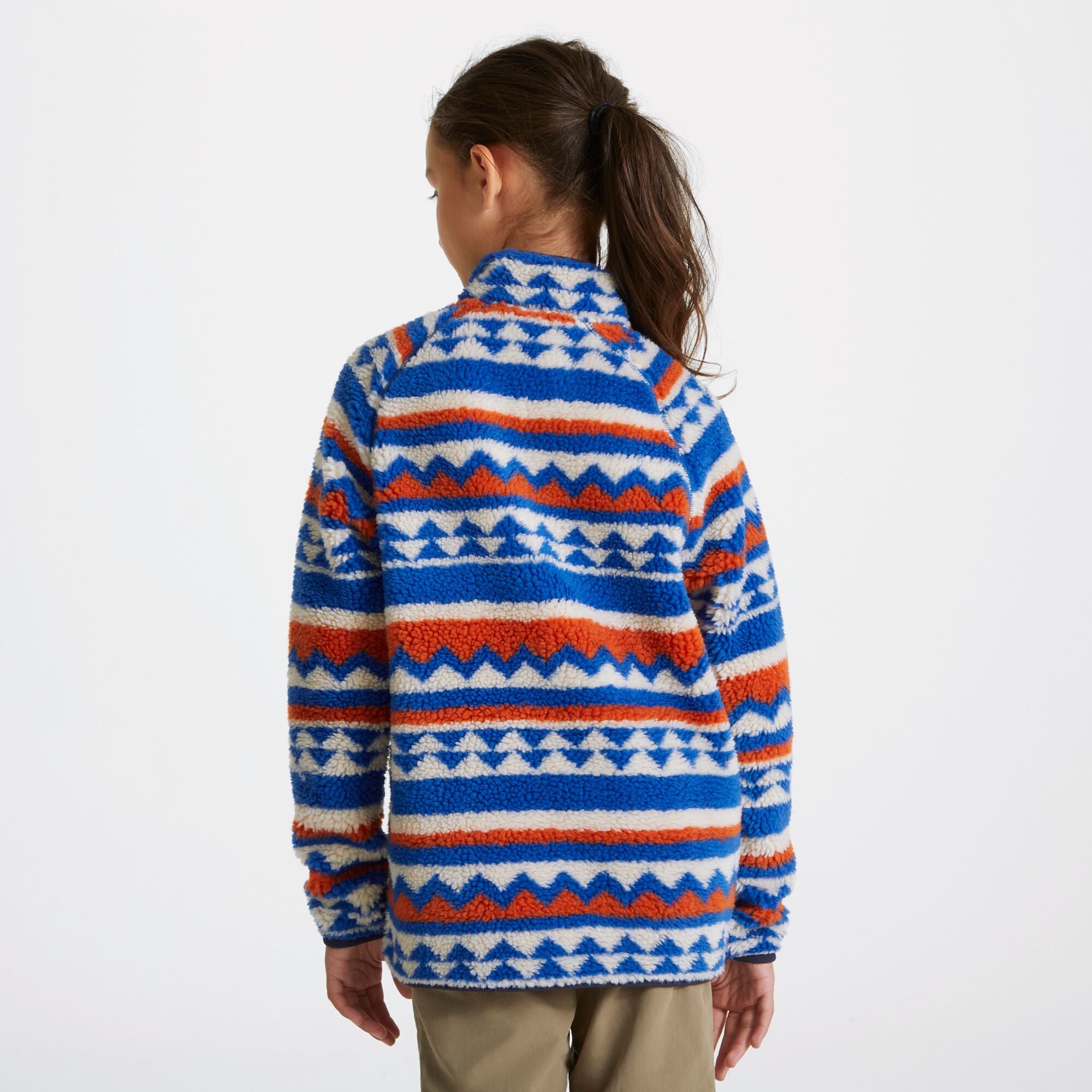 Kids' Reagan Half Zip Fleece | Avalanche Blue Print