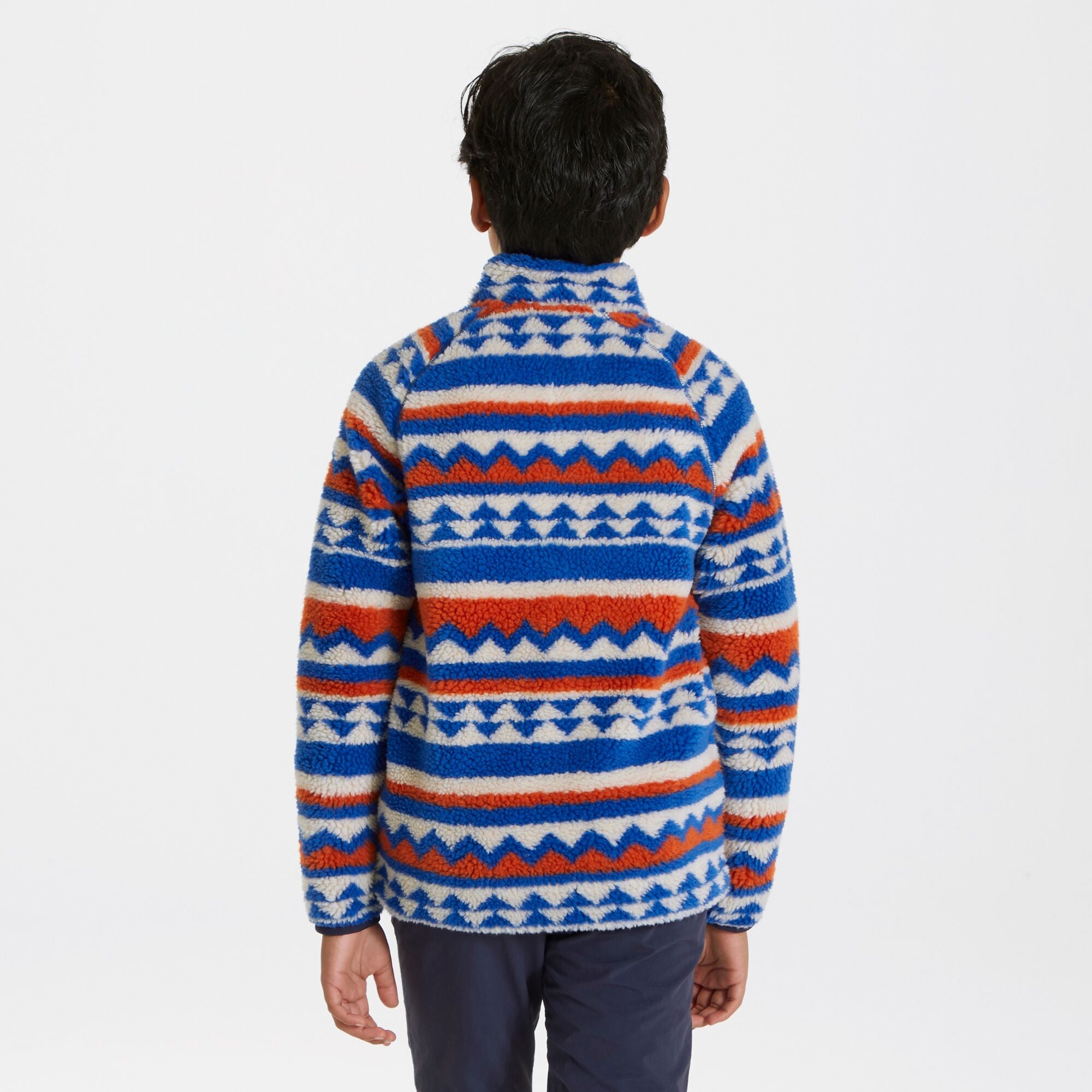 Kid's Reagan Half Zip Fleece - Avalanche Blue Print