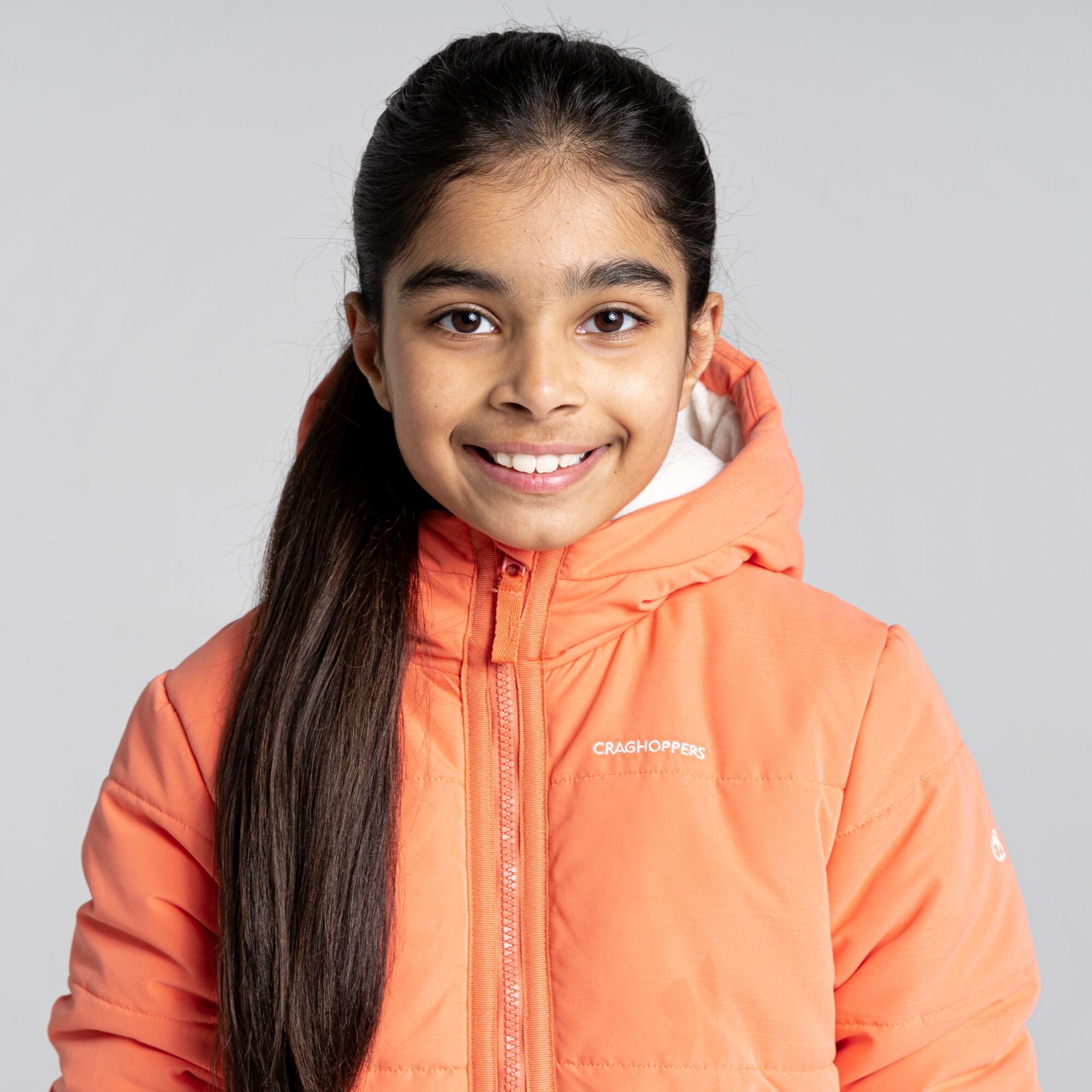 Kid's Sara Insulated Hooded Jacket - Fusion Coral