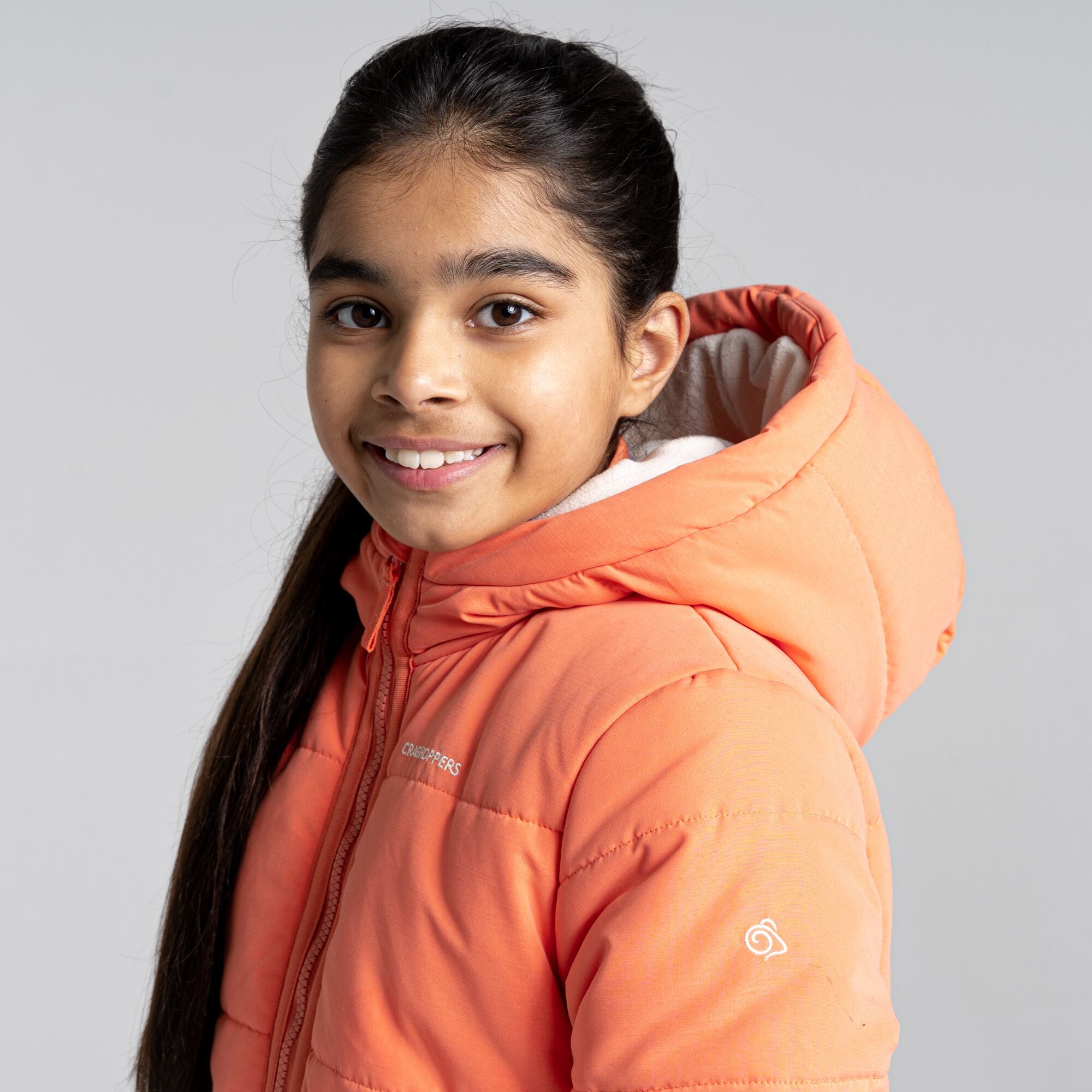 Kid's Sara Insulated Hooded Jacket - Fusion Coral