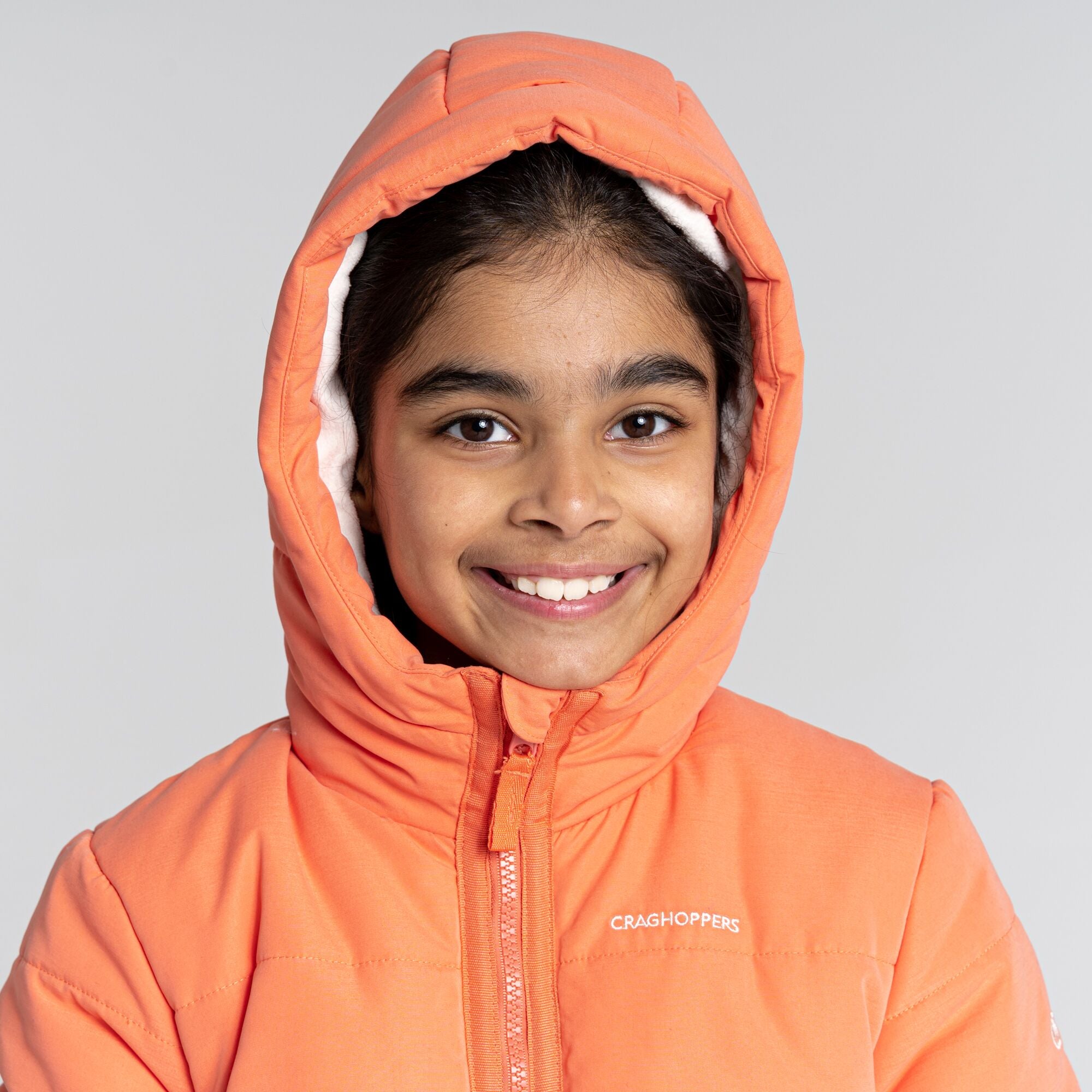 Kid's Sara Insulated Hooded Jacket - Fusion Coral