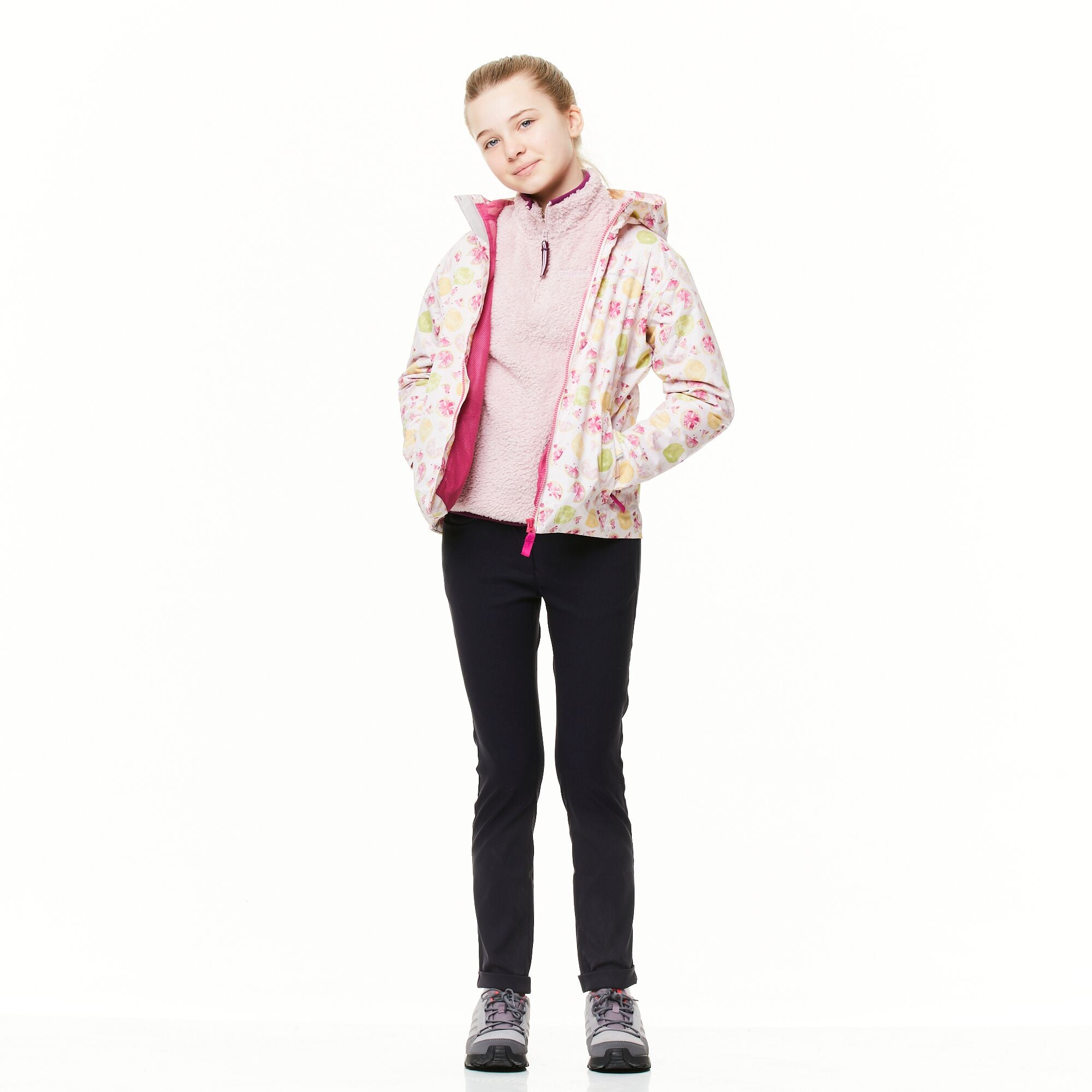 Kid's Landry Waterproof Jacket - Raspberry Print