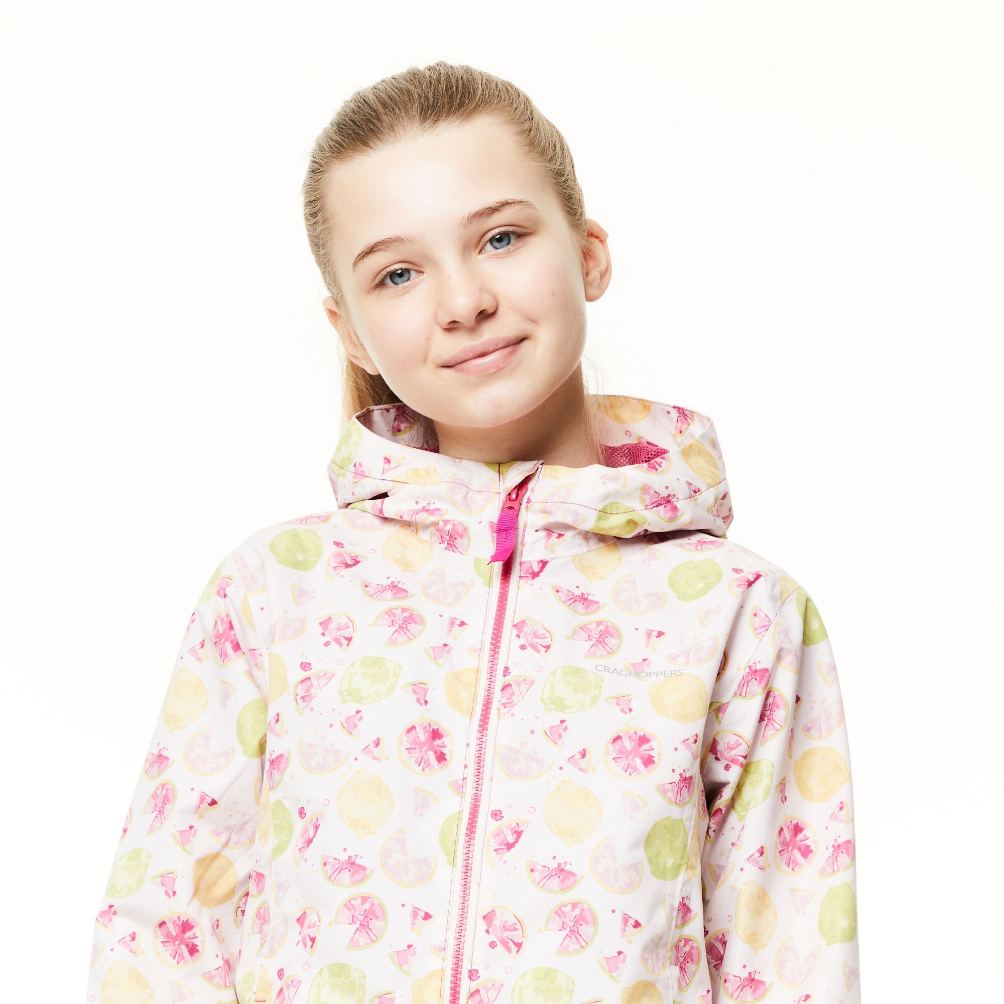 Kid's Landry Waterproof Jacket - Raspberry Print